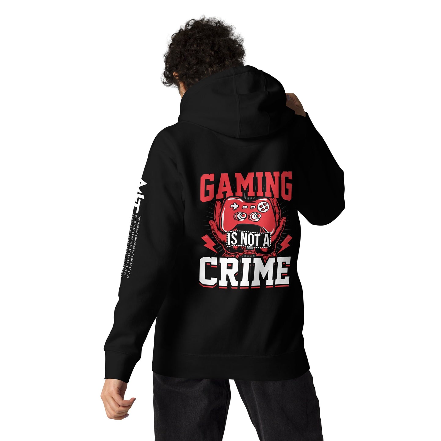 Gaming is not a Crime - Unisex Hoodie ( Back Print ) by DarkByteGear