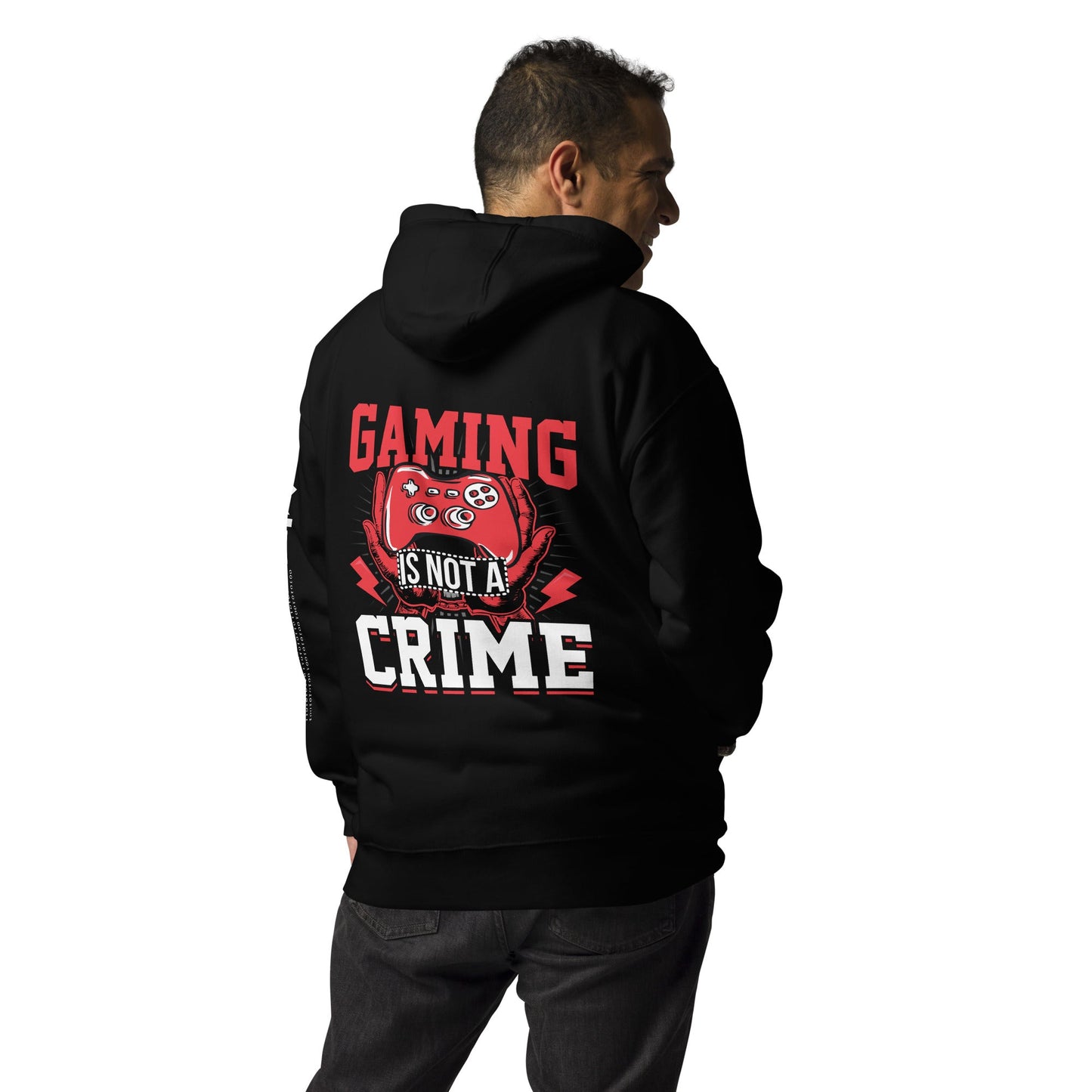 Gaming is not a Crime - Unisex Hoodie ( Back Print ) by DarkByteGear