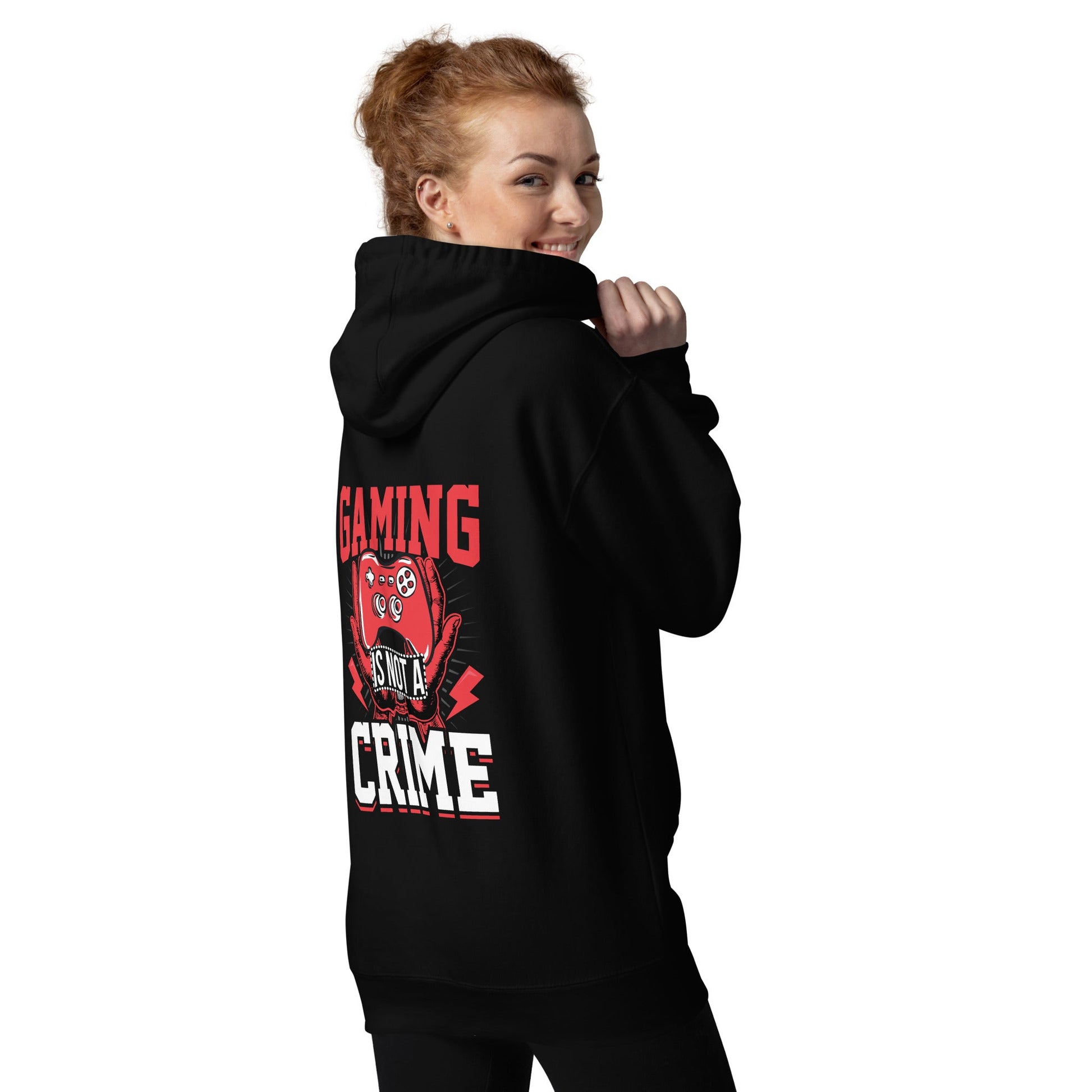 Gaming is not a Crime - Unisex Hoodie ( Back Print ) by DarkByteGear