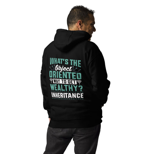 What is the Object Oriented Way to get Wealthy? Inheritance Unisex Hoodie ( Back Print ) by DarkByteGear