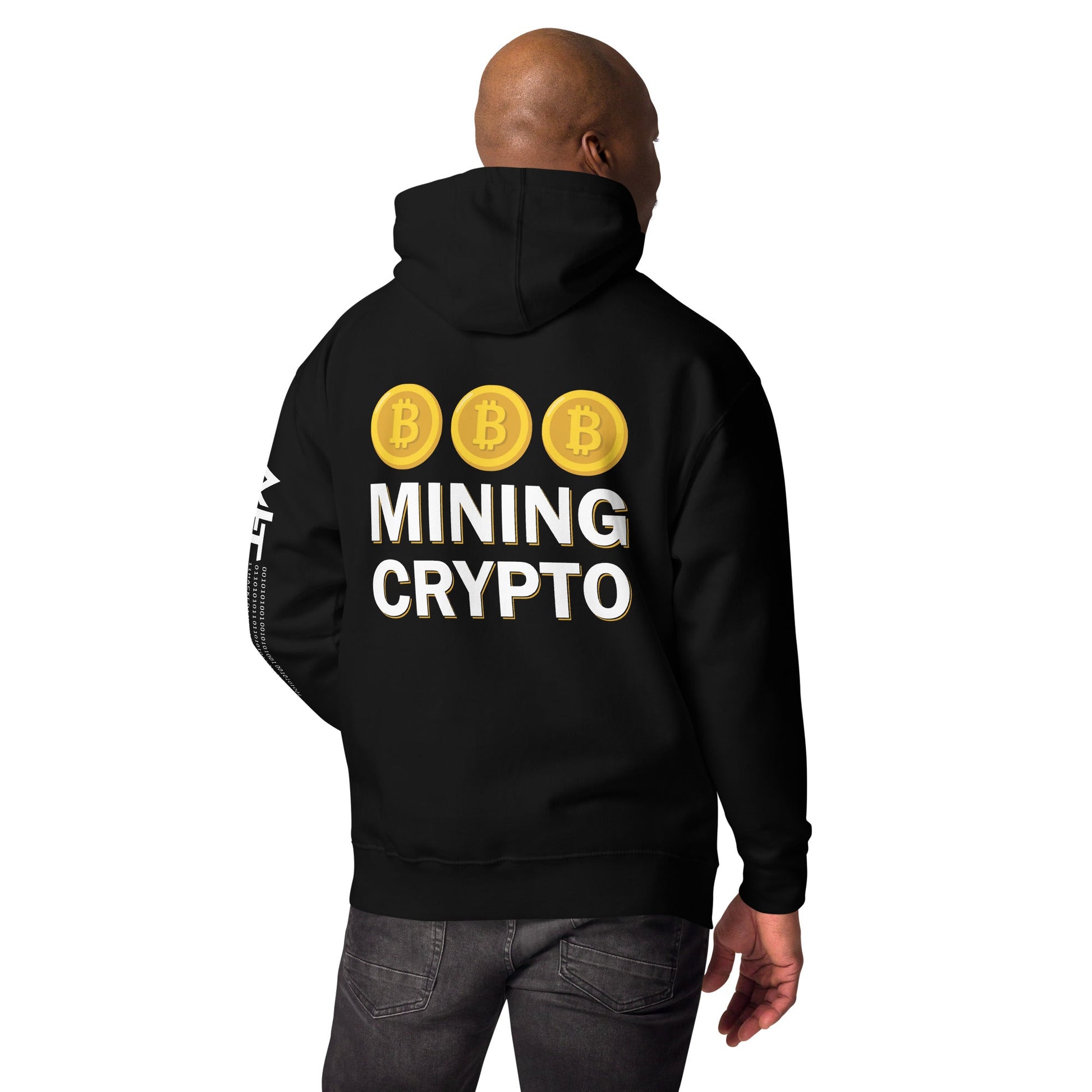 Mining Crypto - Unisex Hoodie ( Back Print ) by DarkByteGear