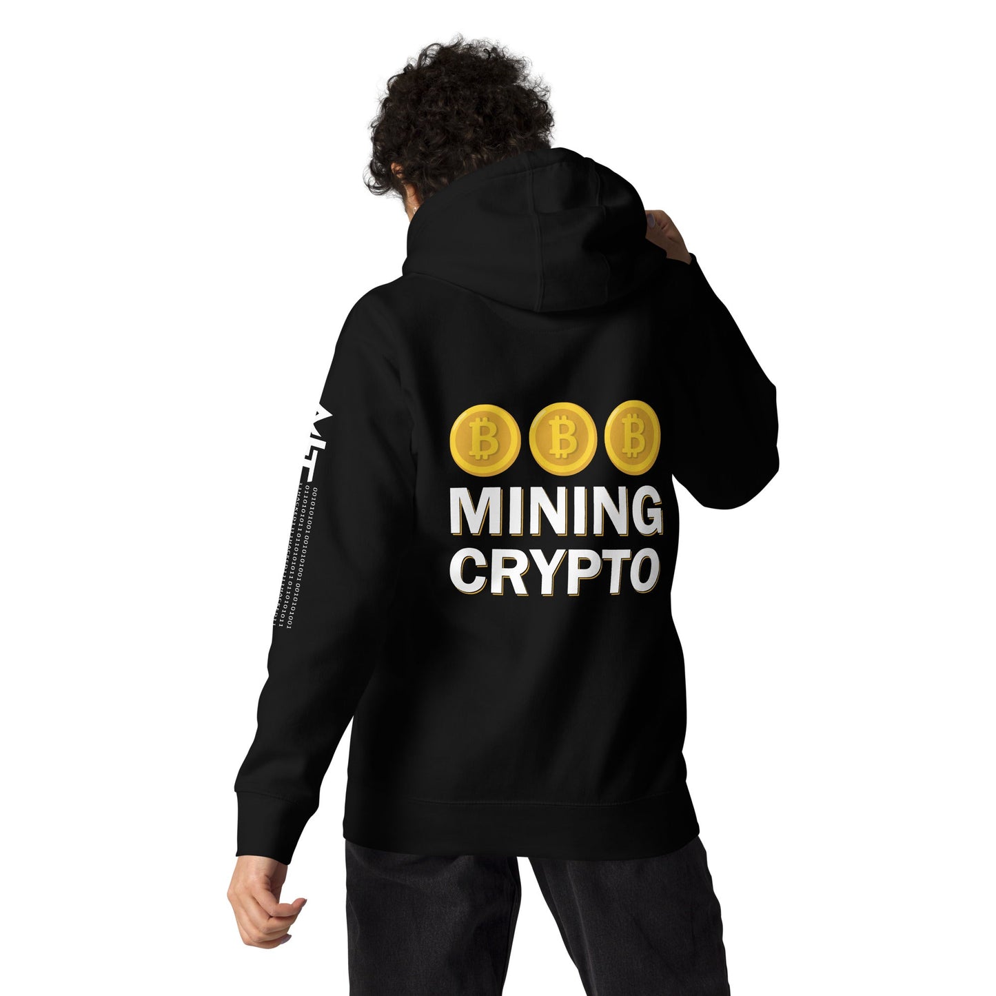 Mining Crypto - Unisex Hoodie ( Back Print ) by DarkByteGear
