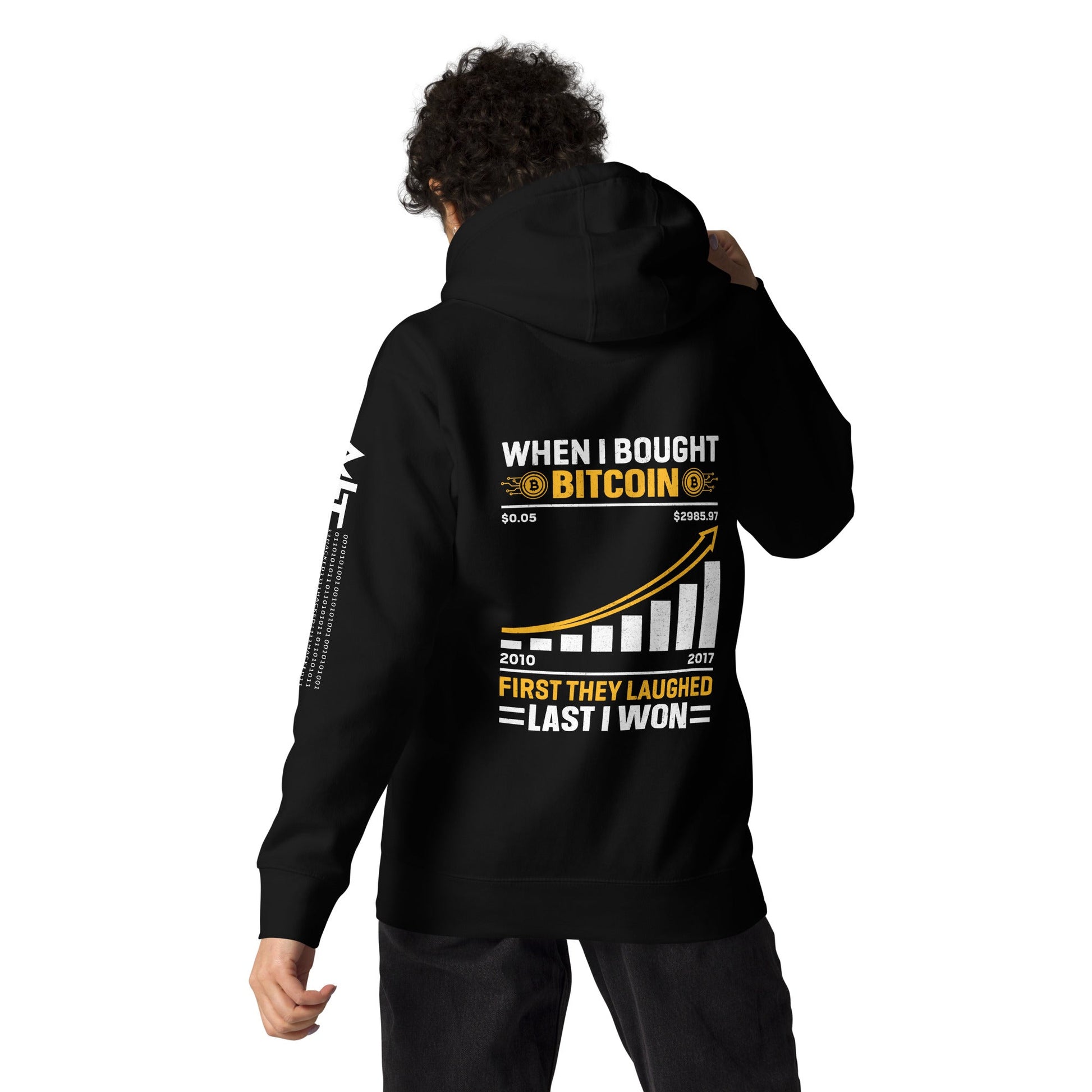 When I Bought Bitcoin, First they laughed, Last I won Unisex Hoodie by DarkByteGear