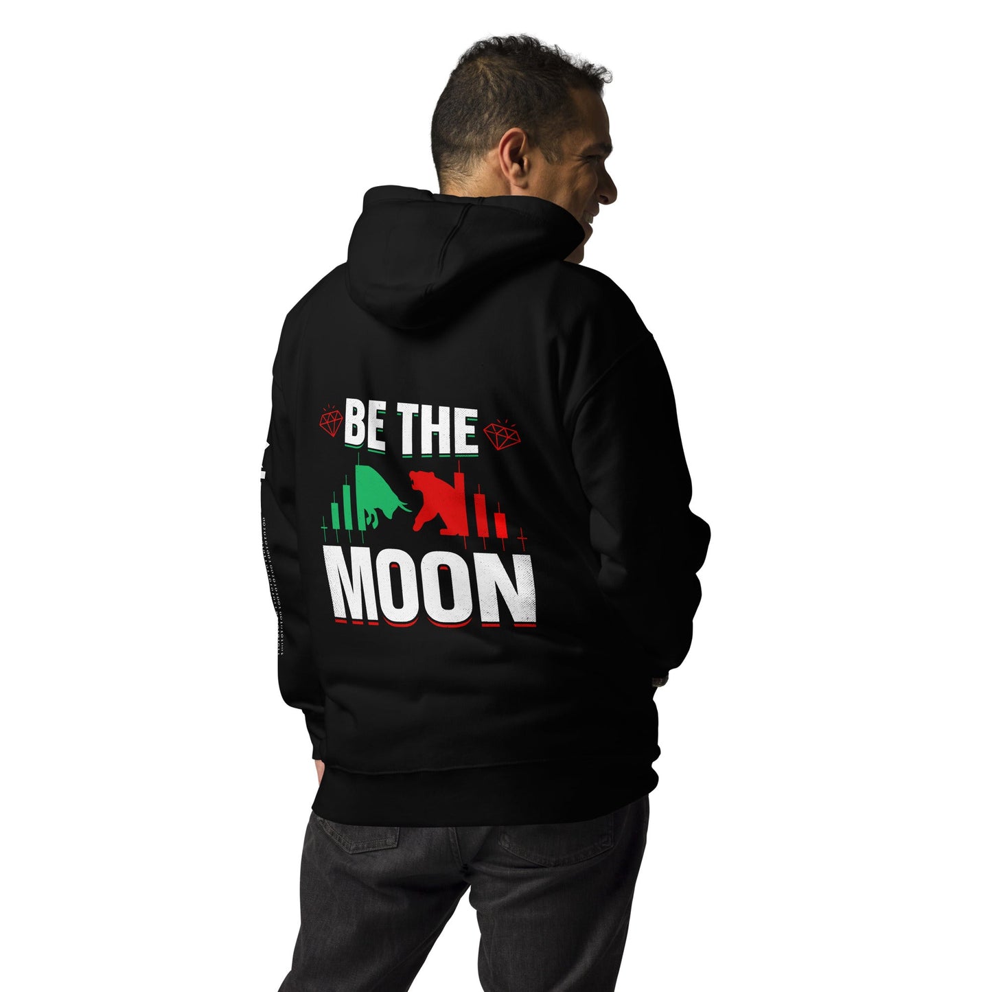 Be the Moon - Unisex Hoodie ( Back Print ) by DarkByteGear
