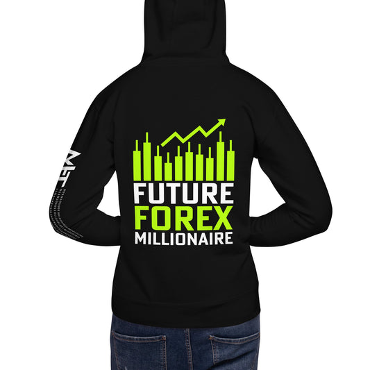 Future Forex Millionaire - Unisex Hoodie ( Back Print ) by DarkByteGear
