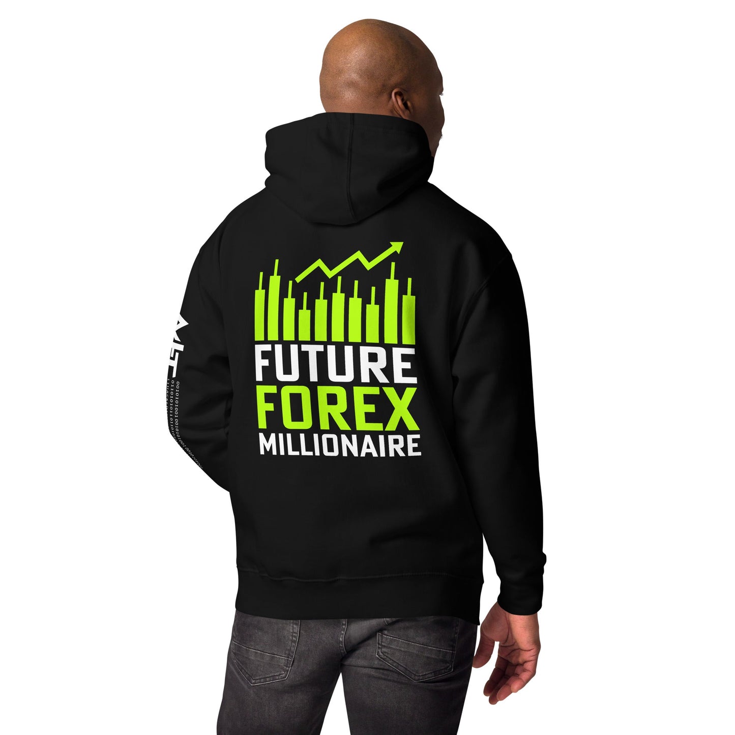 Future Forex Millionaire - Unisex Hoodie ( Back Print ) by DarkByteGear