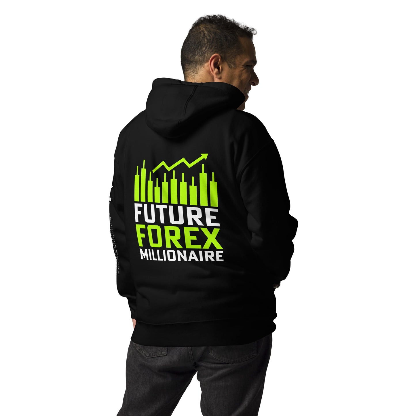 Future Forex Millionaire - Unisex Hoodie ( Back Print ) by DarkByteGear