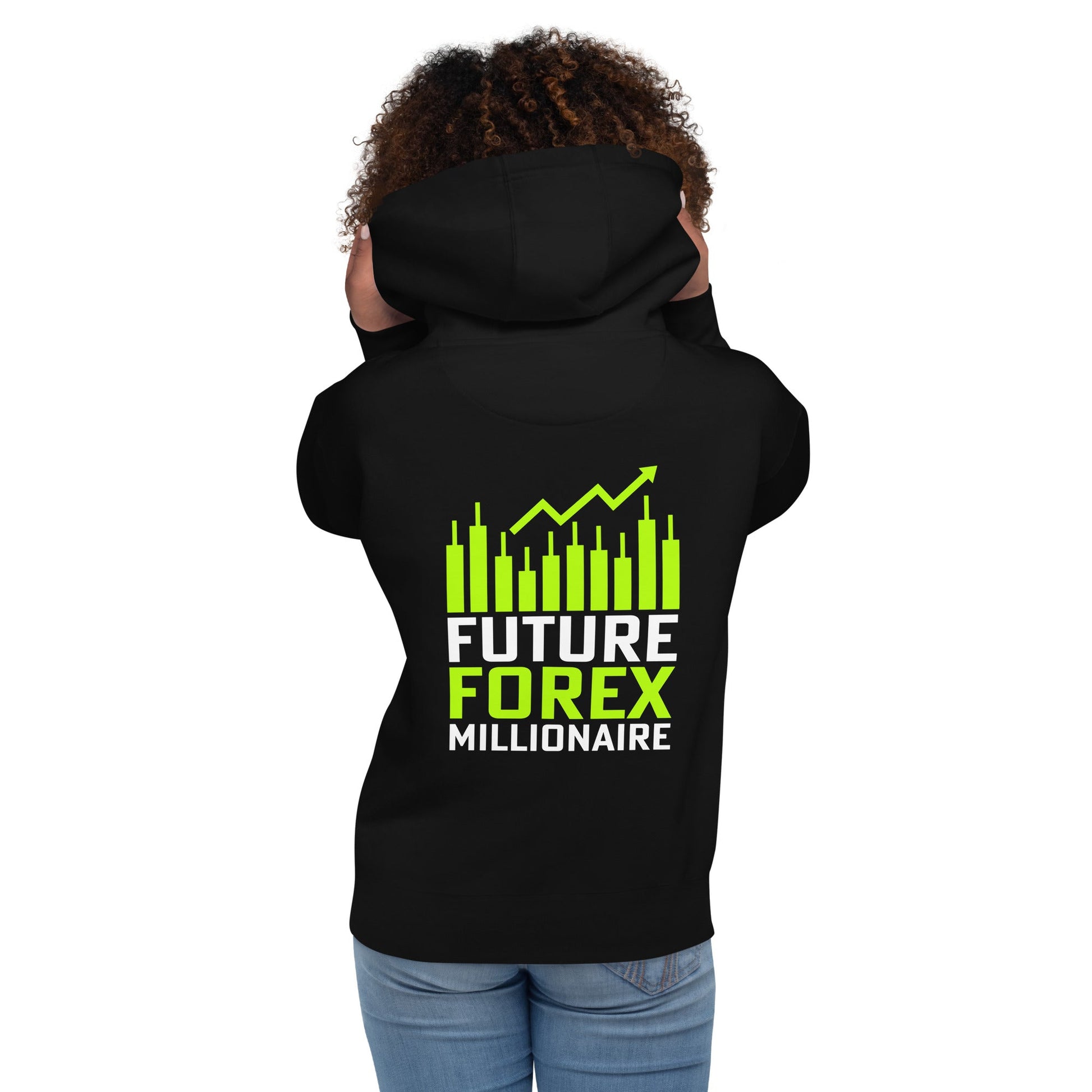 Future Forex Millionaire - Unisex Hoodie ( Back Print ) by DarkByteGear