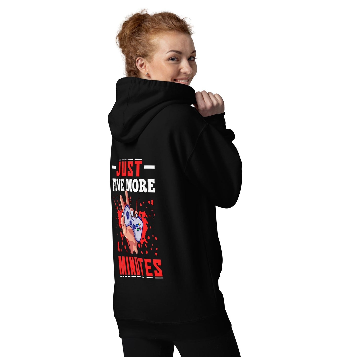 Just 5 more Minutes Rima - Unisex Hoodie ( Back Print ) by DarkByteGear