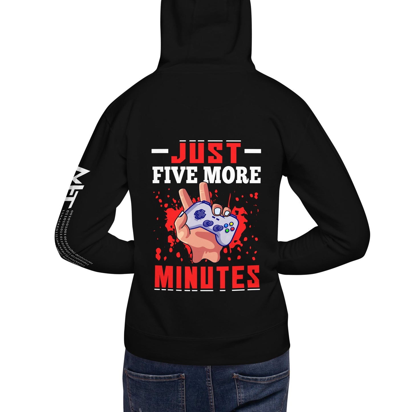 Just 5 more Minutes Rima - Unisex Hoodie ( Back Print ) by DarkByteGear