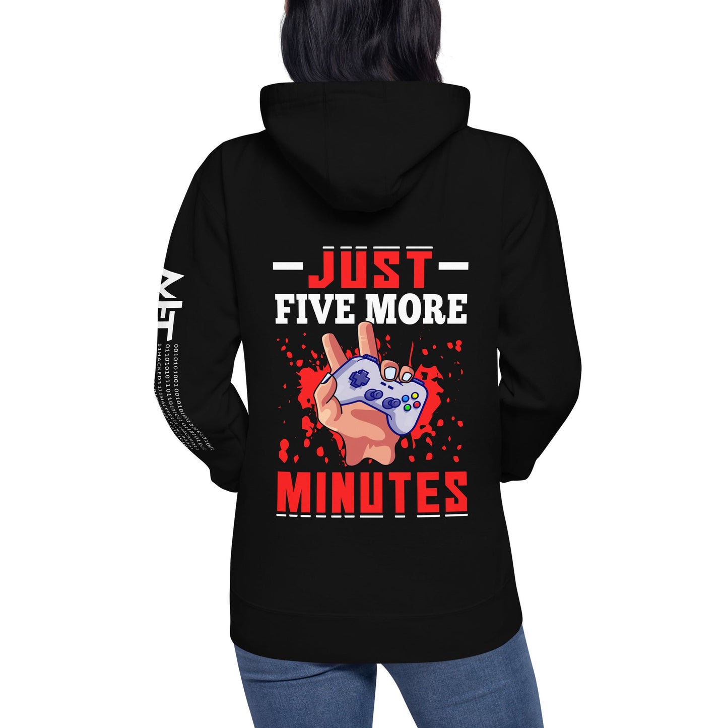Just 5 more Minutes Rima - Unisex Hoodie ( Back Print ) by DarkByteGear