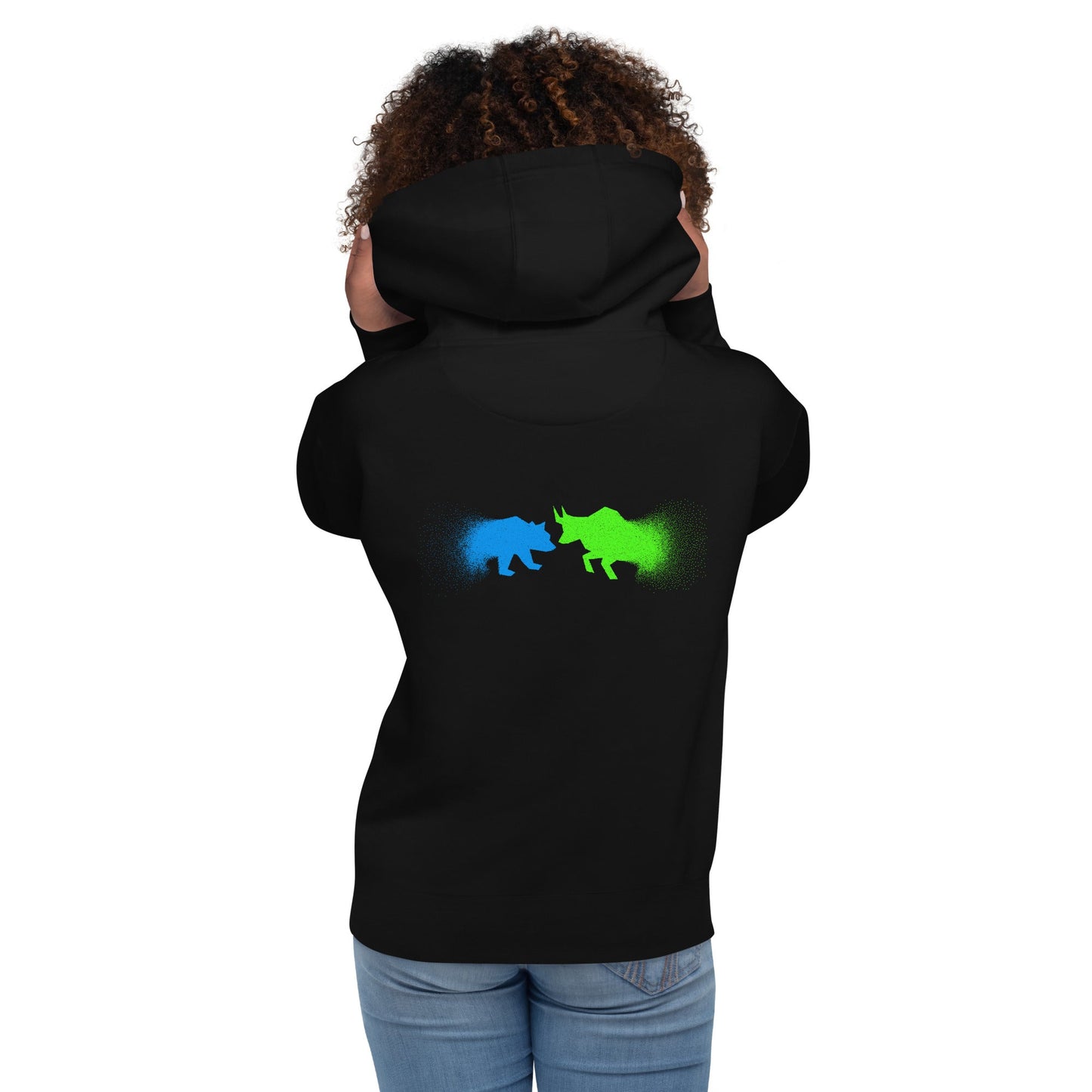 Bearish And Bullish (DB) - Unisex Hoodie ( Back Print ) by DarkByteGear