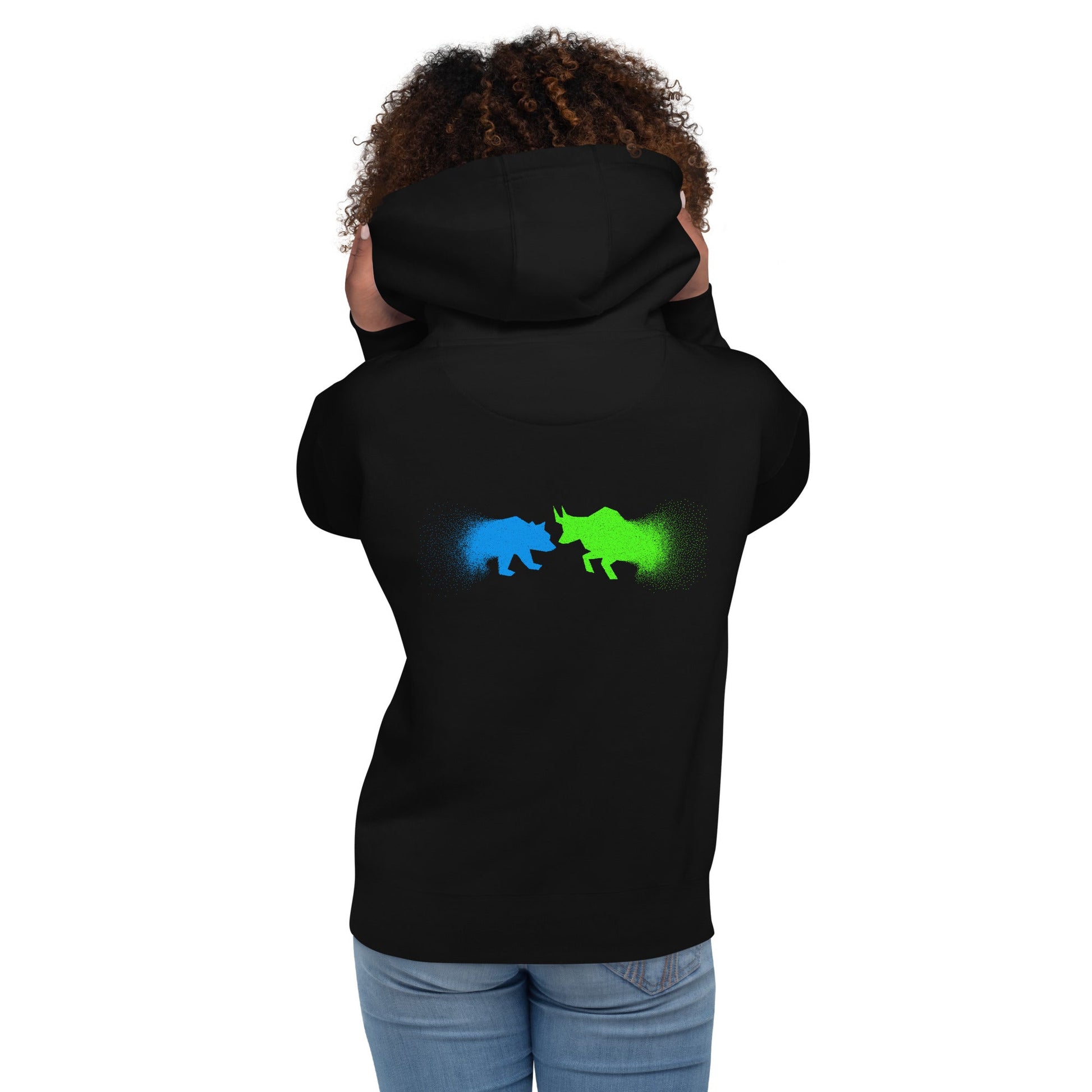Bearish And Bullish (DB) - Unisex Hoodie ( Back Print ) by DarkByteGear
