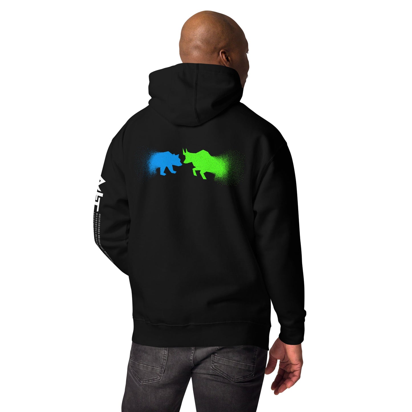 Bearish And Bullish (DB) - Unisex Hoodie ( Back Print ) by DarkByteGear