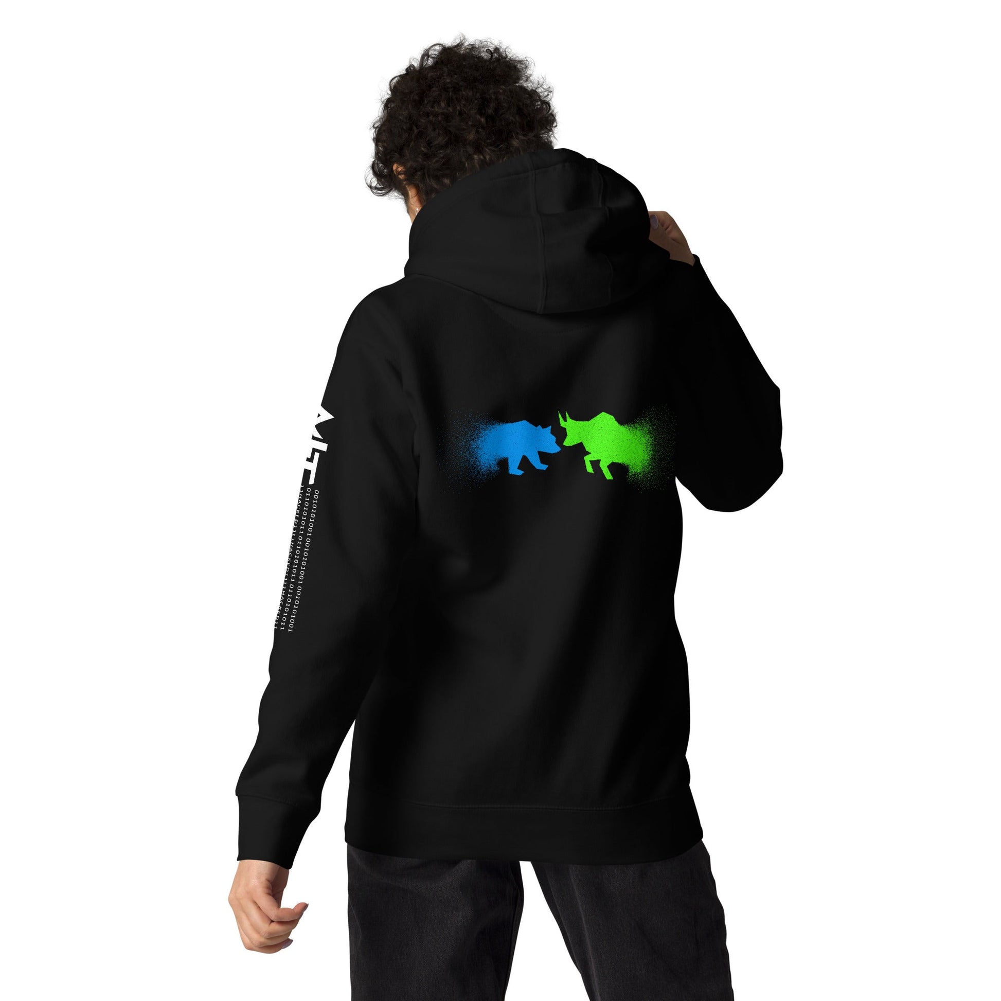 Bearish And Bullish (DB) - Unisex Hoodie ( Back Print ) by DarkByteGear