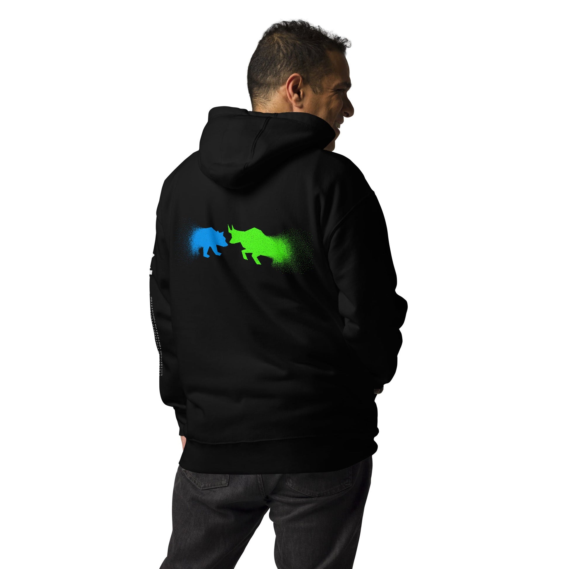 Bearish And Bullish (DB) - Unisex Hoodie ( Back Print ) by DarkByteGear