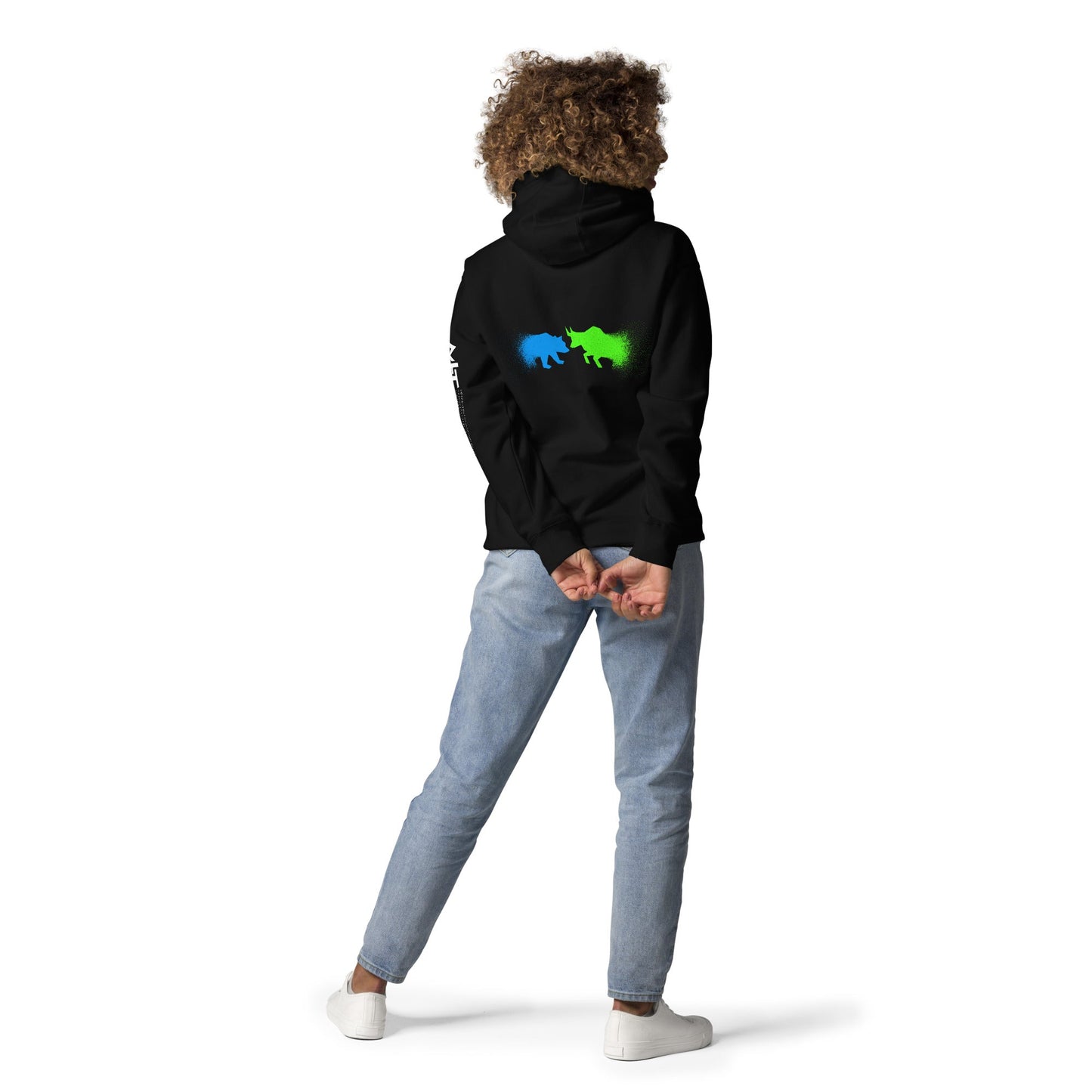 Bearish And Bullish (DB) - Unisex Hoodie ( Back Print ) by DarkByteGear