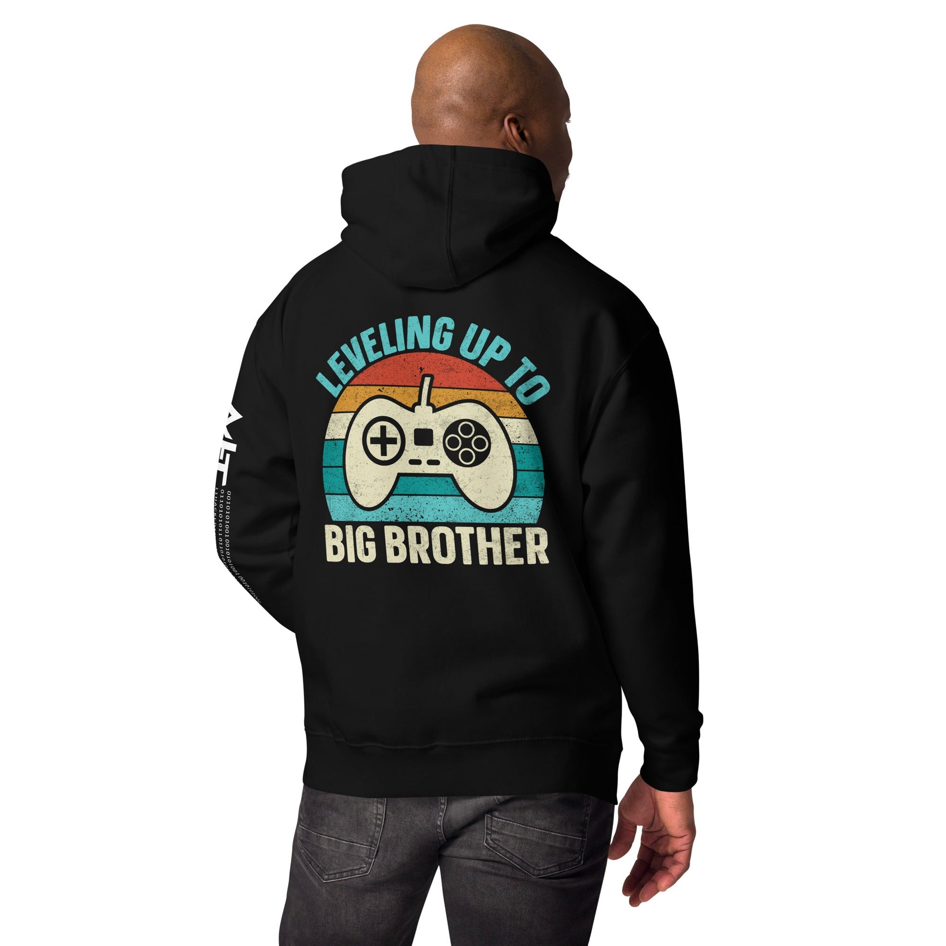 Levelling up to Big Brother V2 - Unisex Hoodie ( Back Print ) by DarkByteGear