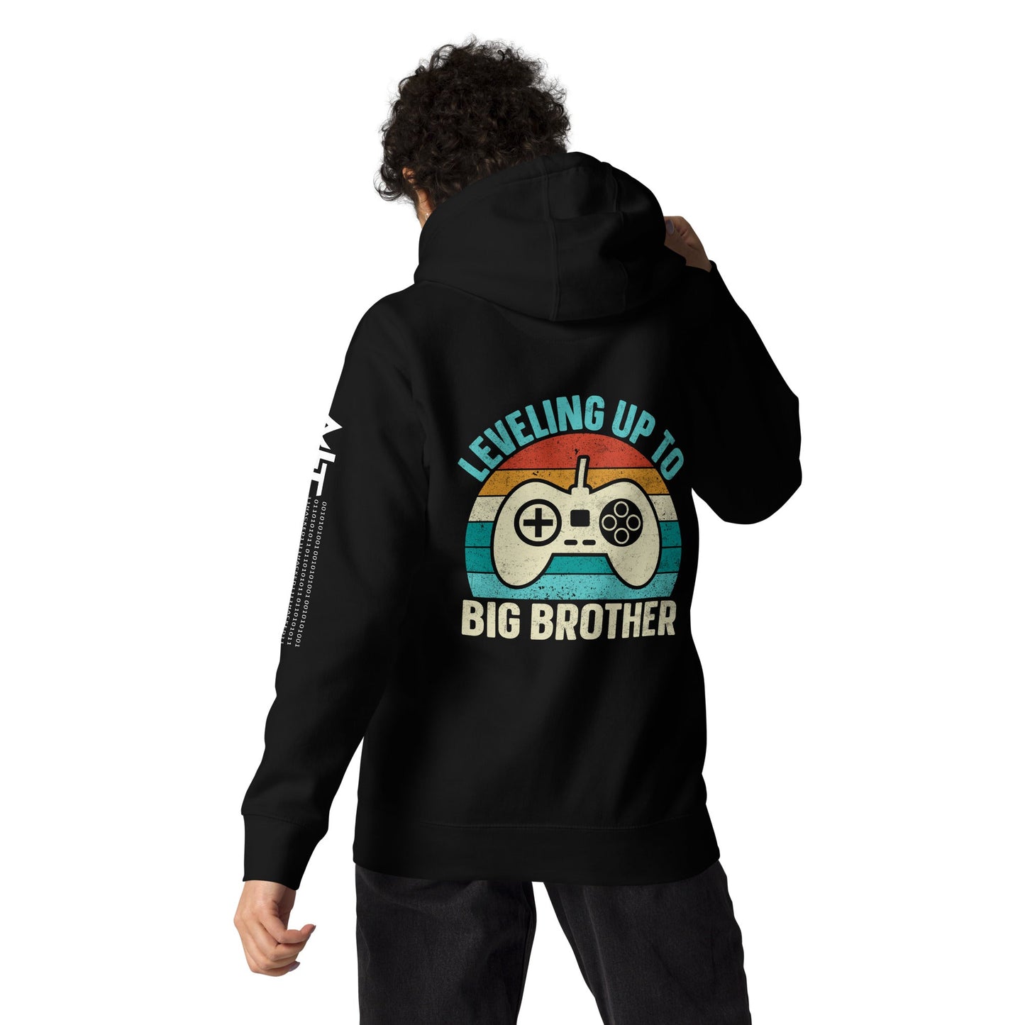 Levelling up to Big Brother V2 - Unisex Hoodie ( Back Print ) by DarkByteGear