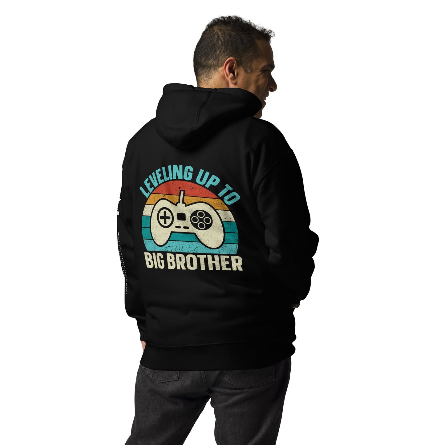 Levelling up to Big Brother V2 - Unisex Hoodie ( Back Print ) by DarkByteGear