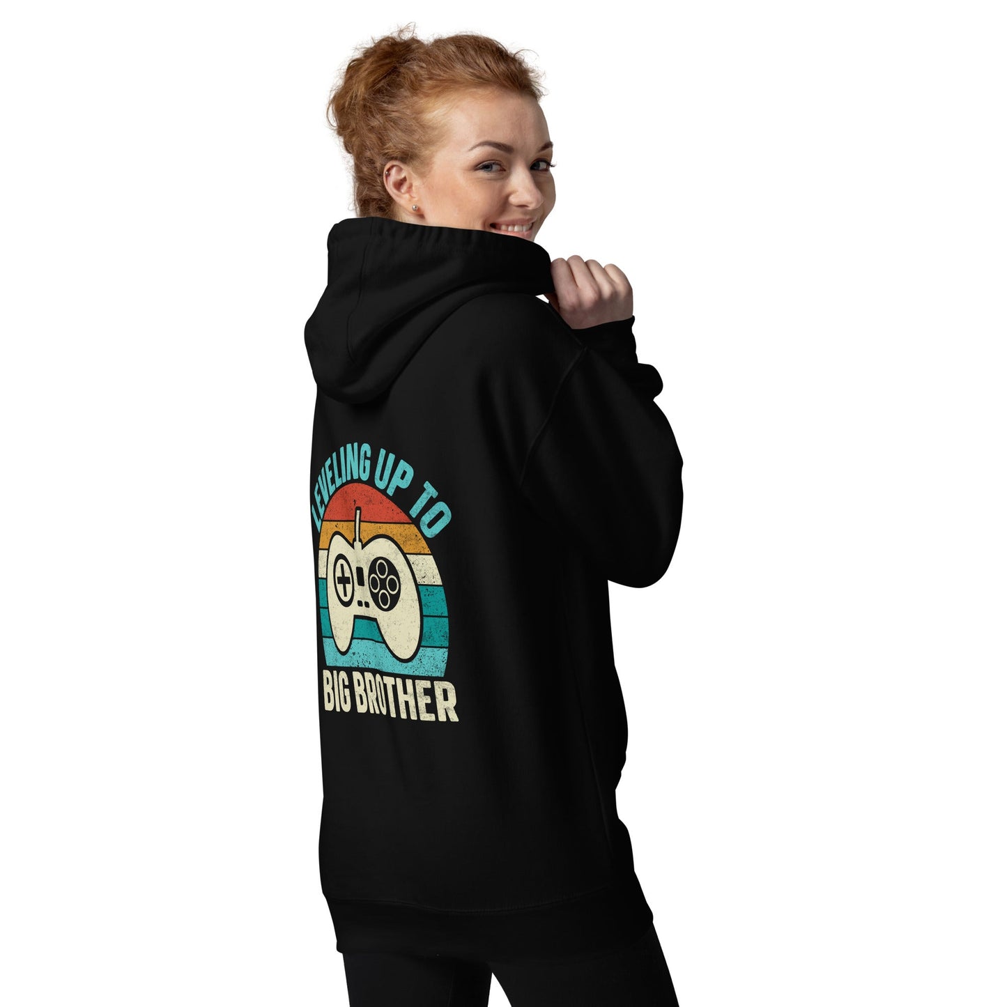 Levelling up to Big Brother V2 - Unisex Hoodie ( Back Print ) by DarkByteGear