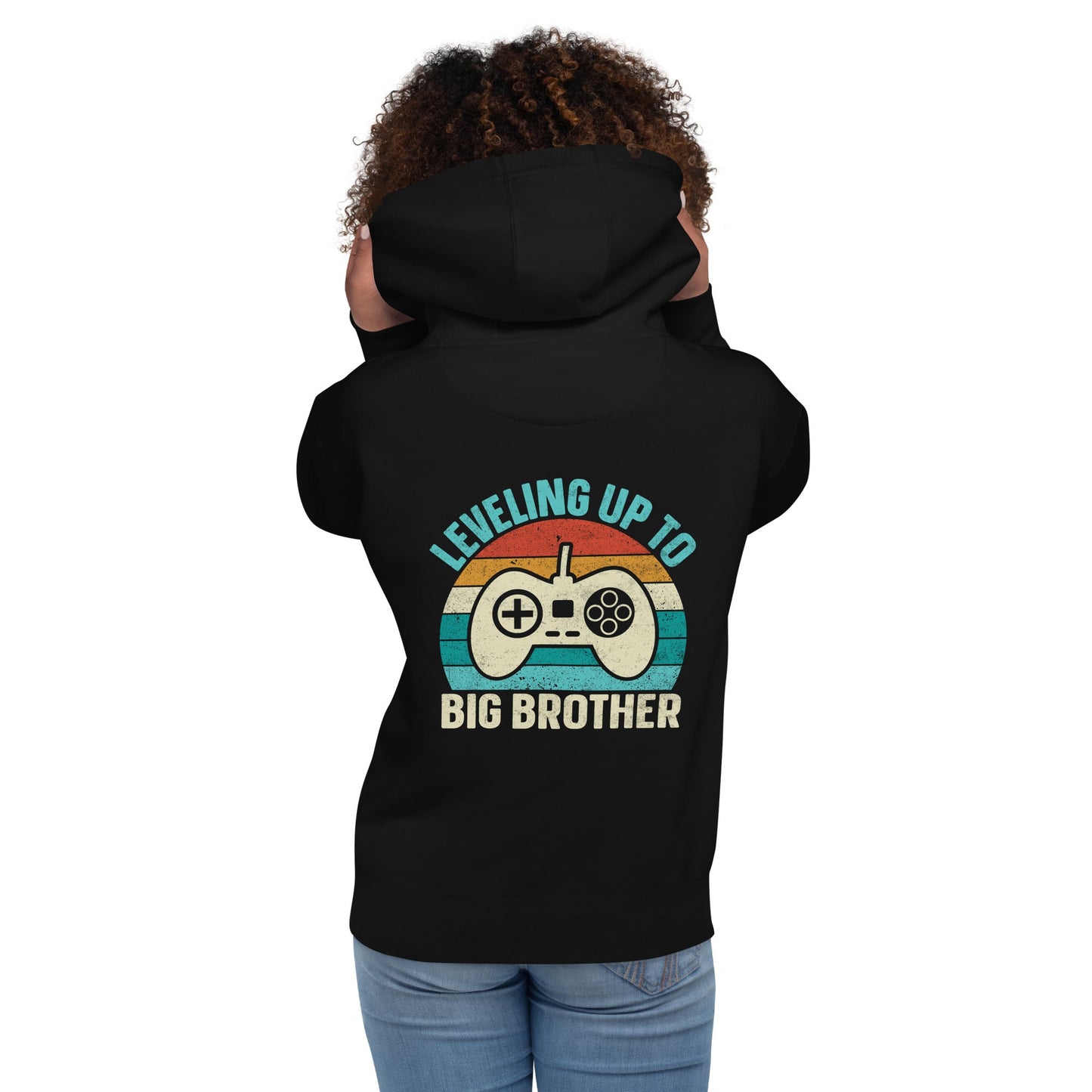 Levelling up to Big Brother V2 - Unisex Hoodie ( Back Print ) by DarkByteGear