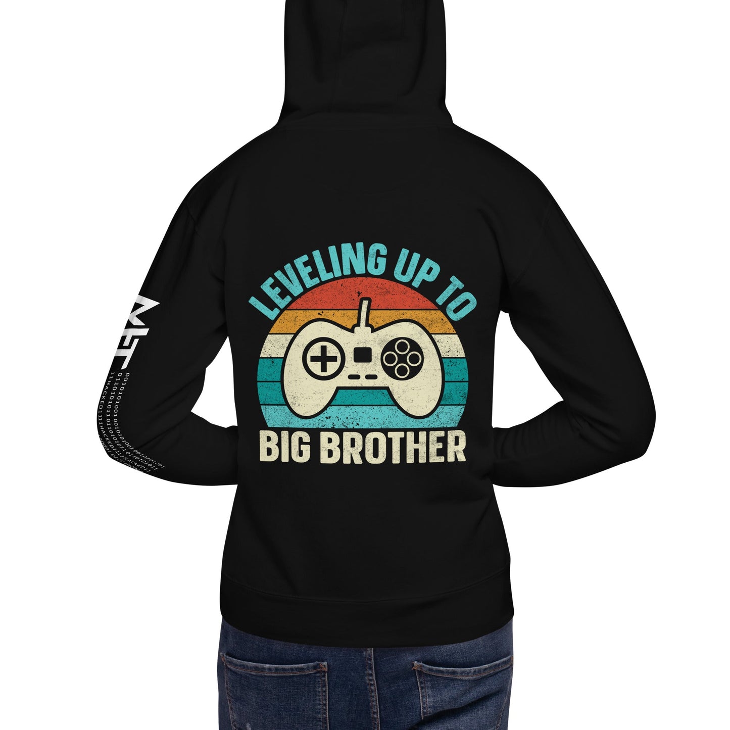 Levelling up to Big Brother V2 - Unisex Hoodie ( Back Print ) by DarkByteGear