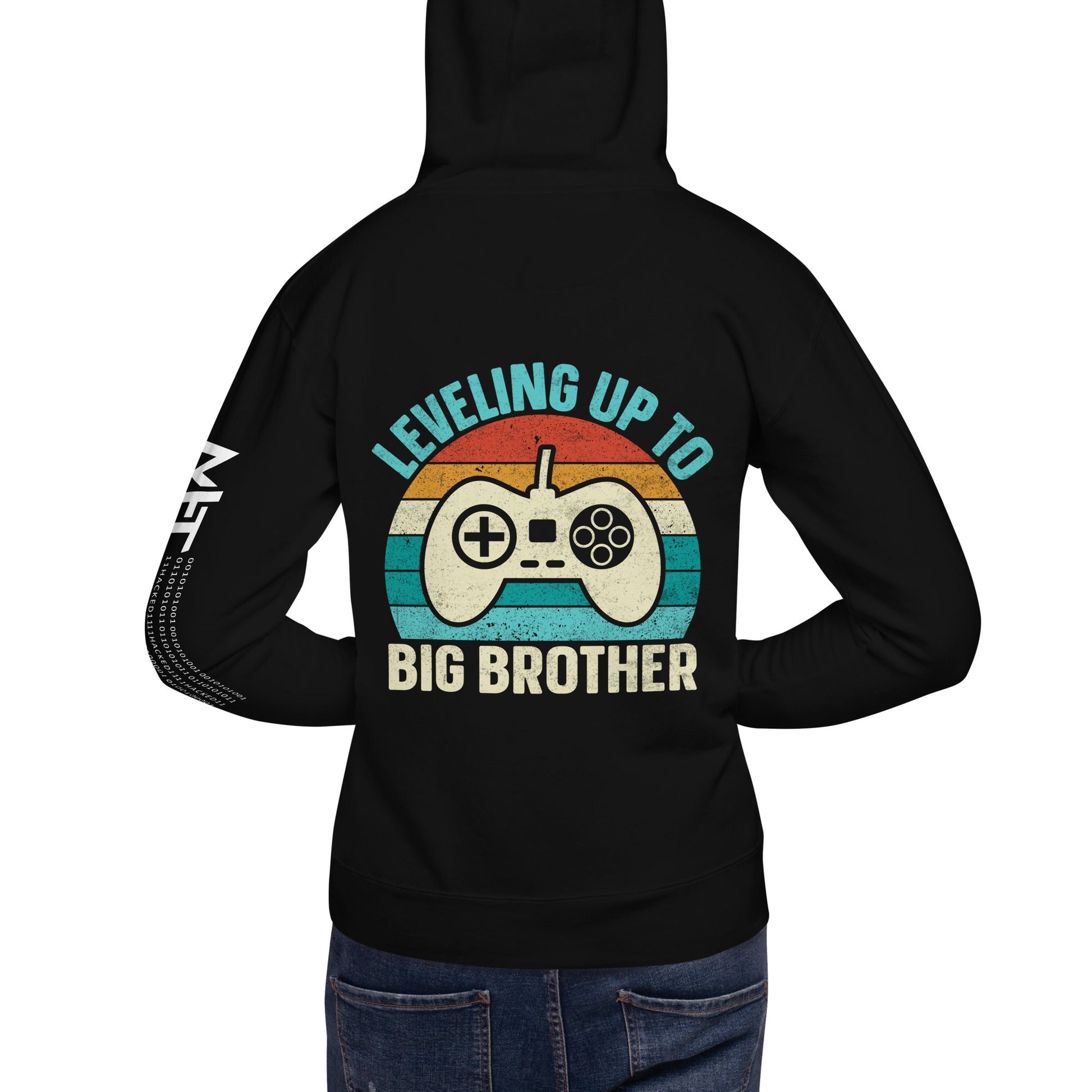 Levelling up to Big Brother V2 - Unisex Hoodie ( Back Print ) by DarkByteGear