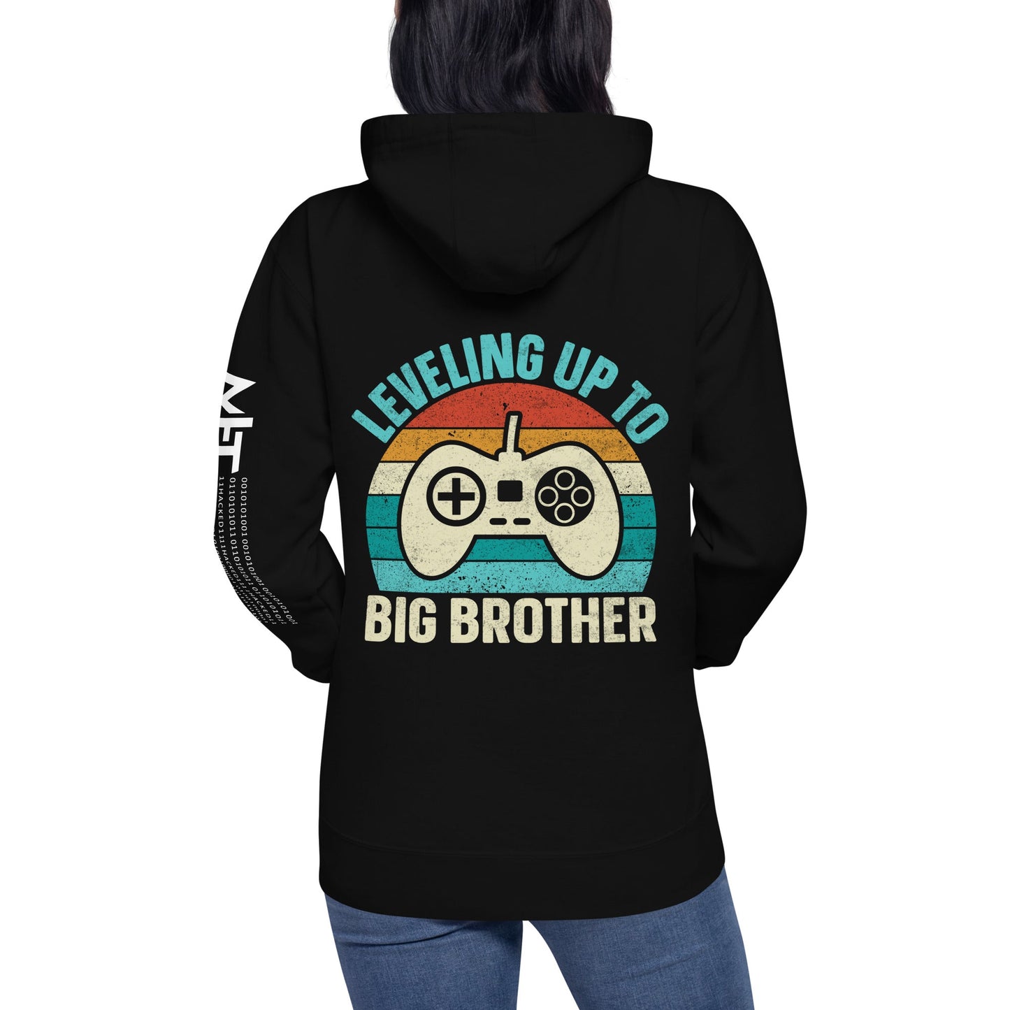 Levelling up to Big Brother V2 - Unisex Hoodie ( Back Print ) by DarkByteGear