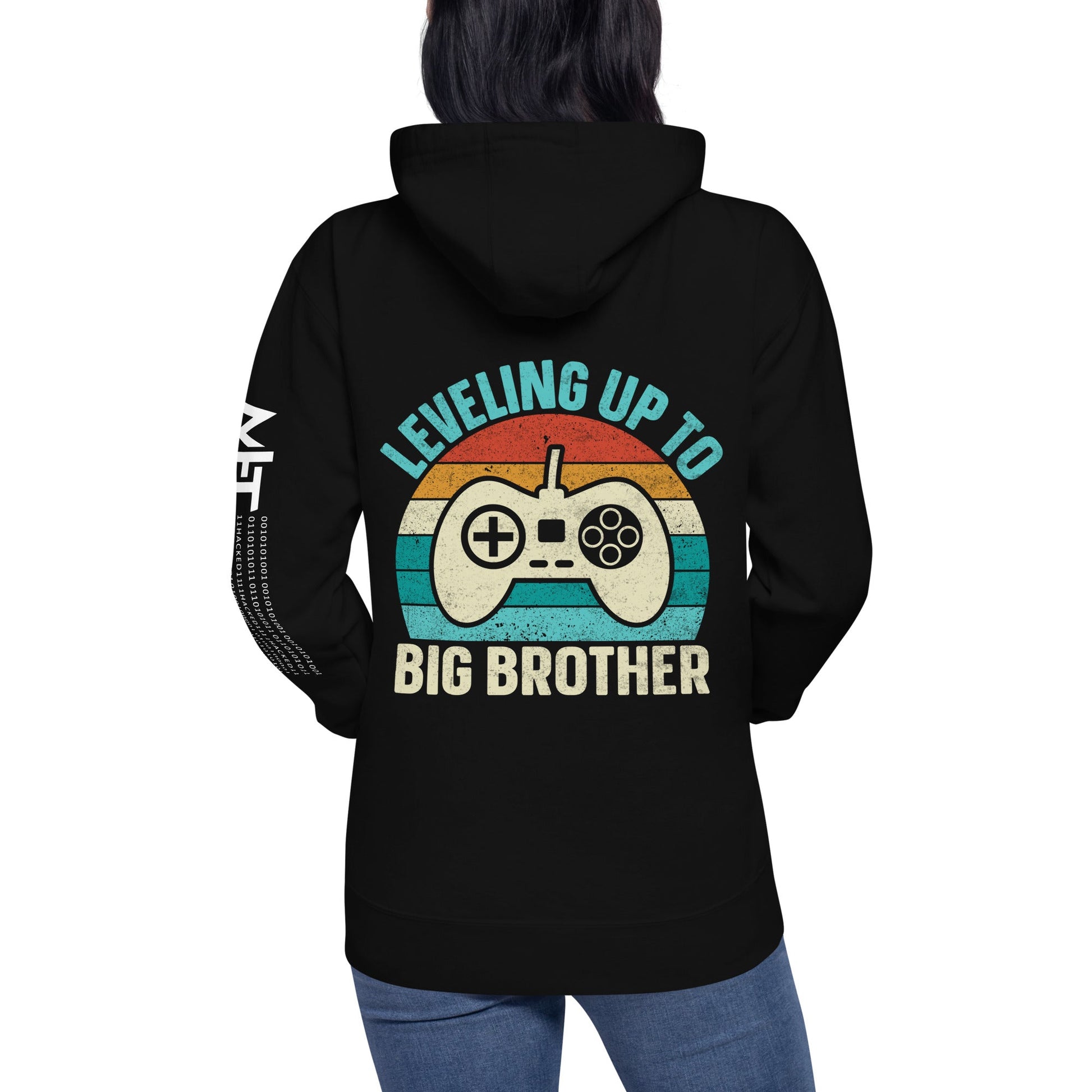 Levelling up to Big Brother V2 - Unisex Hoodie ( Back Print ) by DarkByteGear