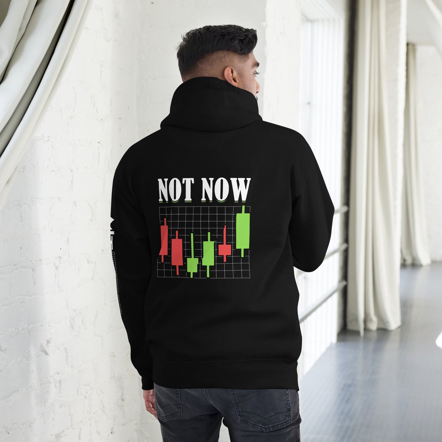 Not Now - Unisex Hoodie ( Back Print ) by DarkByteGear