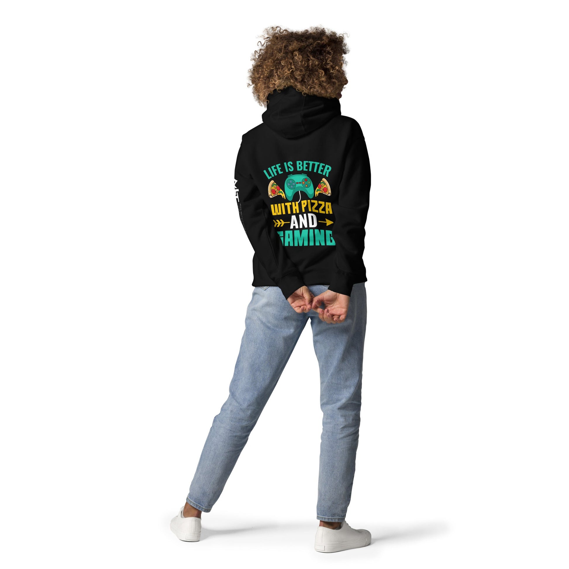 Life is Better With Pizza and Gaming Rima 14 - Unisex Hoodie by DarkByteGear