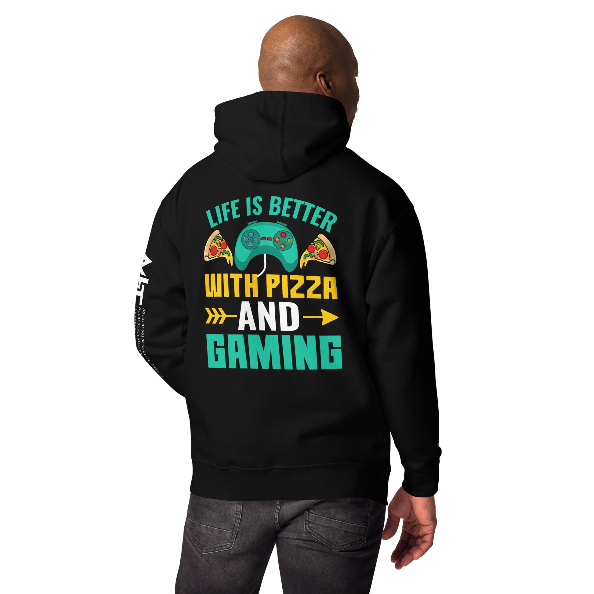 Life is Better With Pizza and Gaming Rima 14 - Unisex Hoodie by DarkByteGear