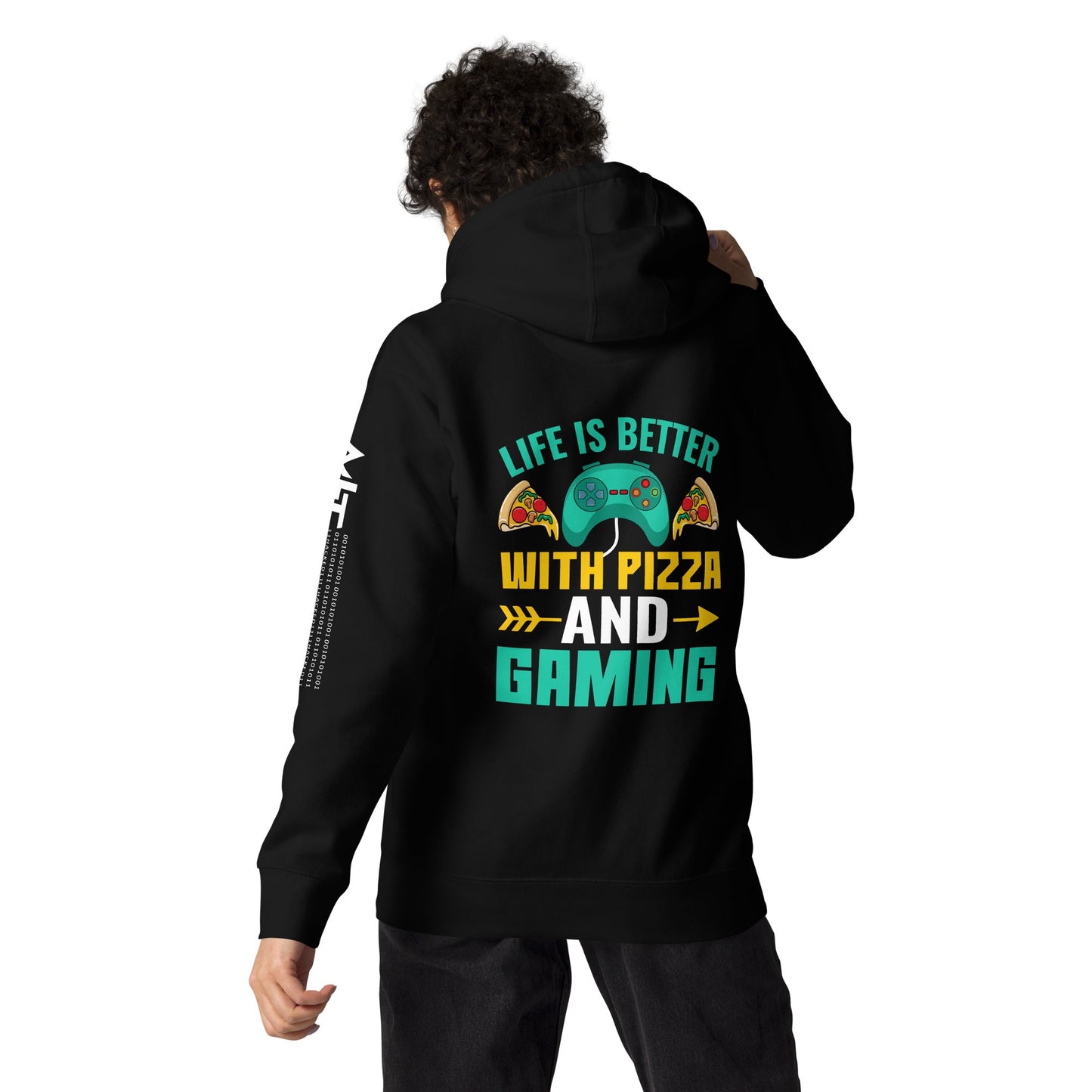 Life is Better With Pizza and Gaming Rima 14 - Unisex Hoodie by DarkByteGear