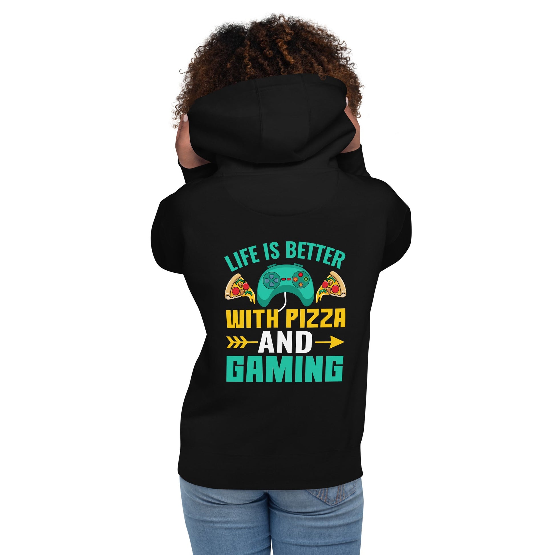 Life is Better With Pizza and Gaming Rima 14 - Unisex Hoodie by DarkByteGear