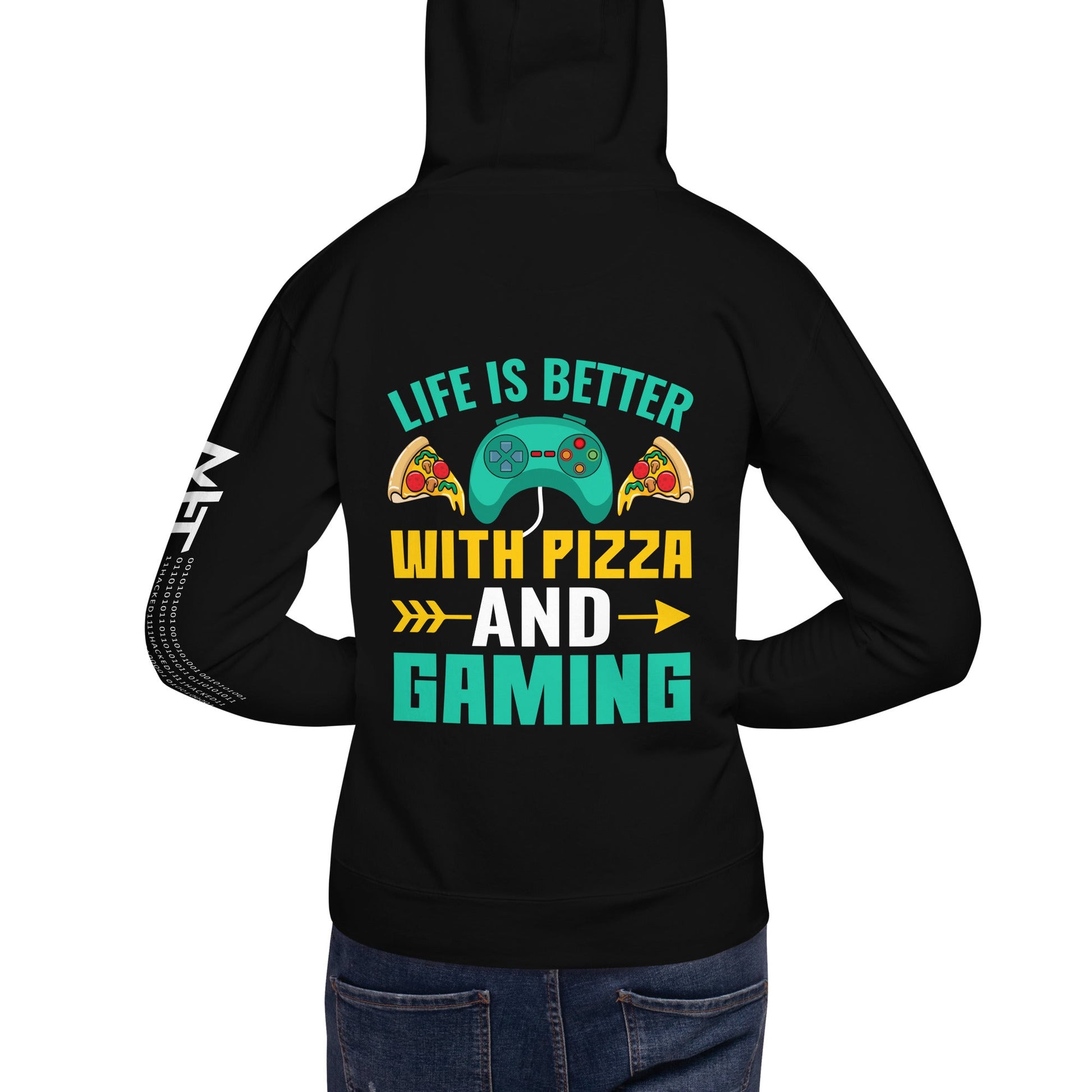 Life is Better With Pizza and Gaming Rima 14 - Unisex Hoodie by DarkByteGear