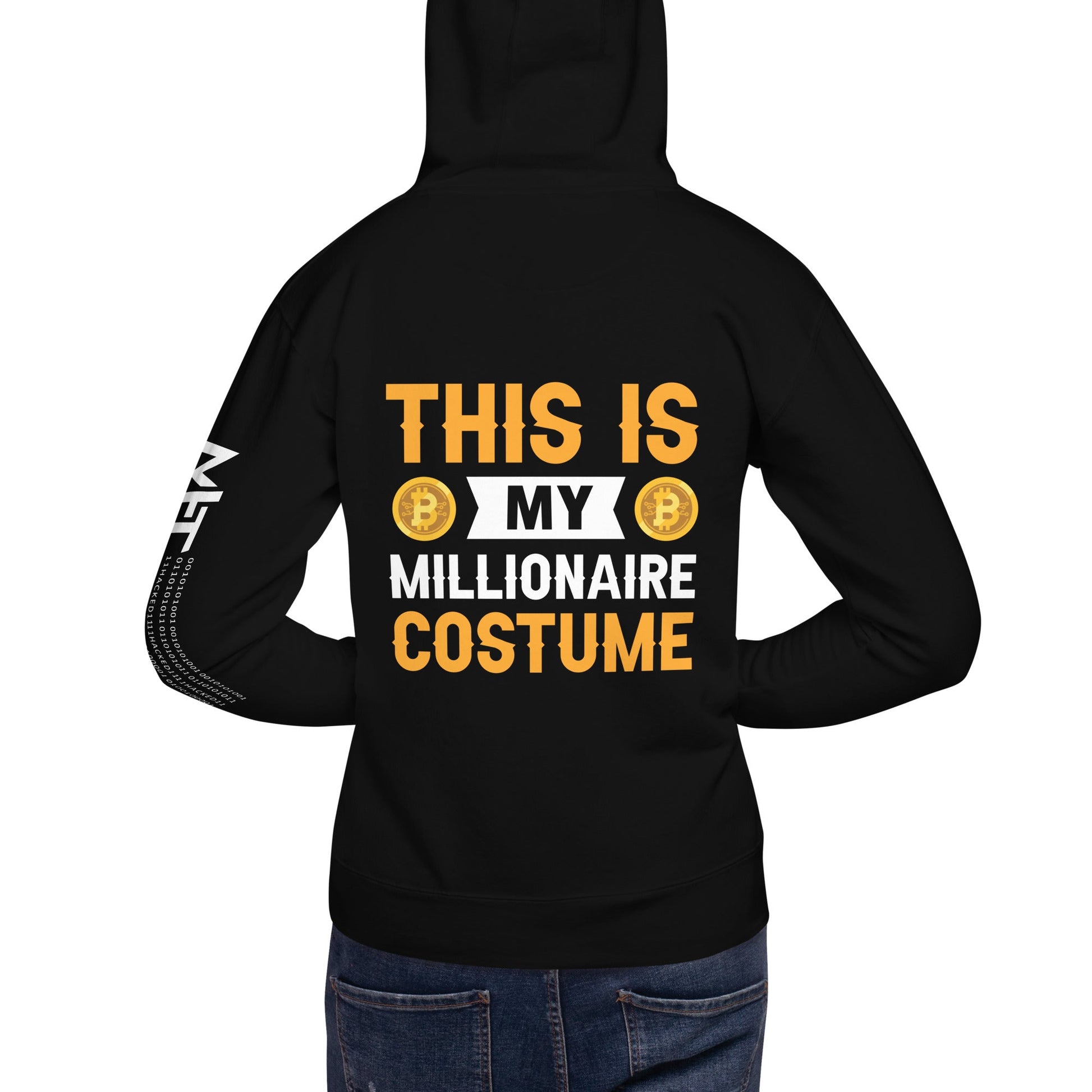 This is My Millionaire Costume - Unisex Hoodie ( Back Print ) by DarkByteGear