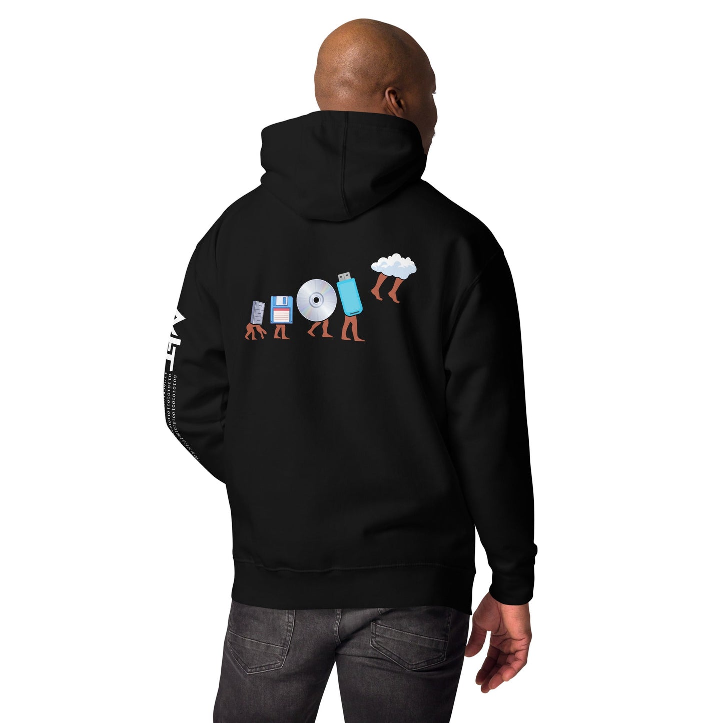 Funny Geek Programmer Nerd - Unisex Hoodie ( Back Print ) by DarkByteGear