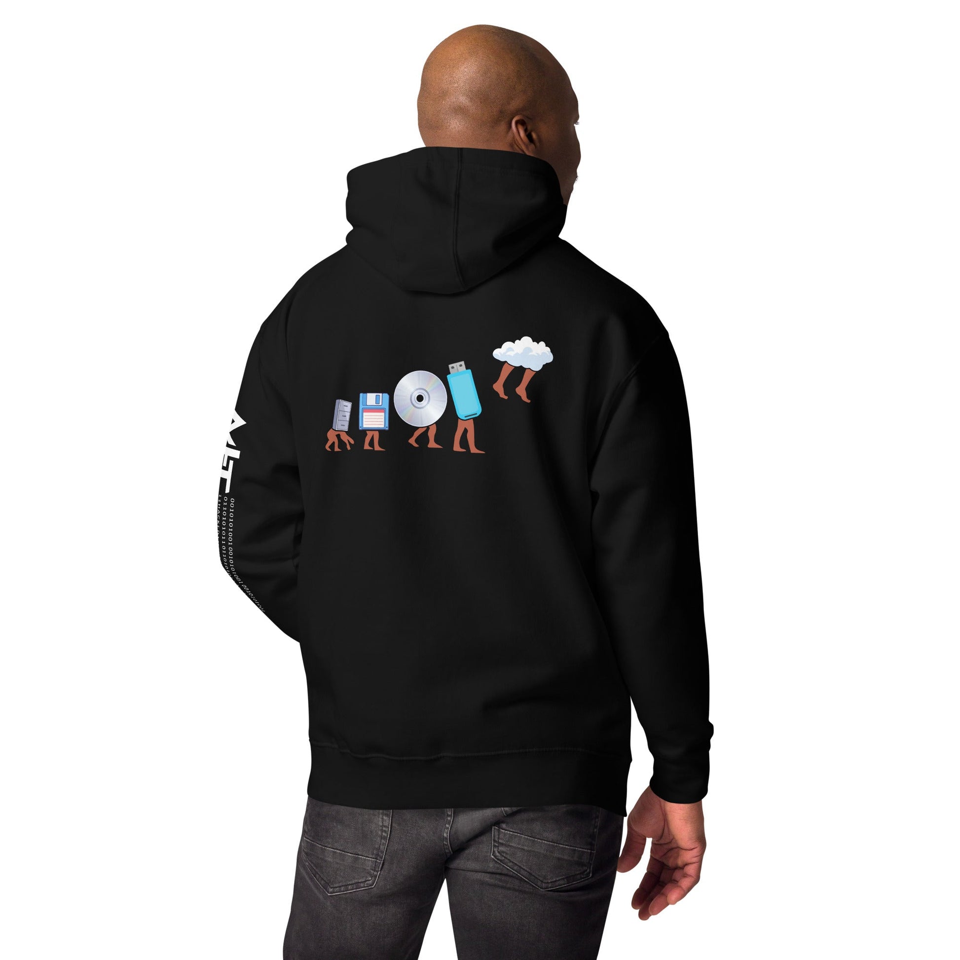 Funny Geek Programmer Nerd - Unisex Hoodie ( Back Print ) by DarkByteGear