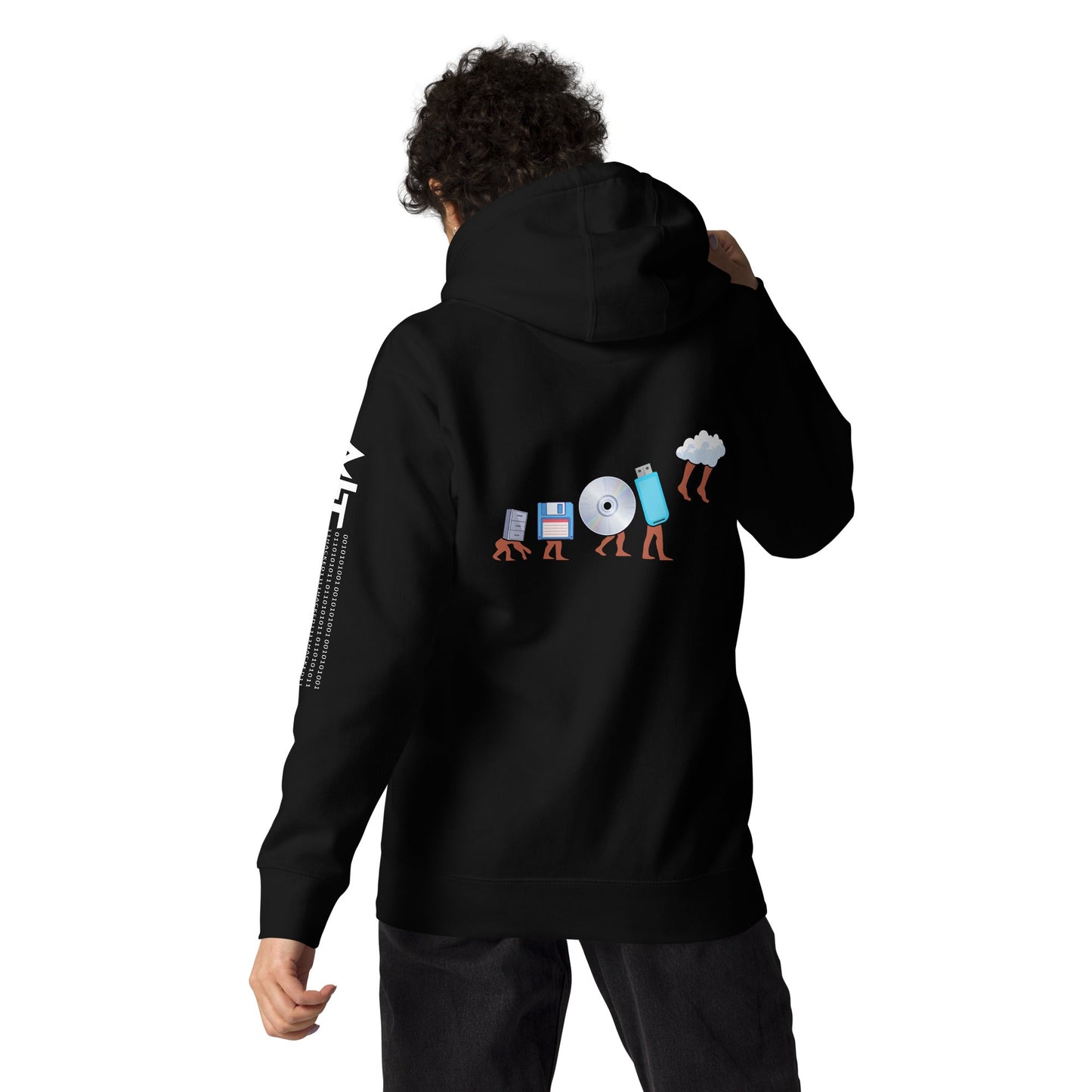 Funny Geek Programmer Nerd - Unisex Hoodie ( Back Print ) by DarkByteGear