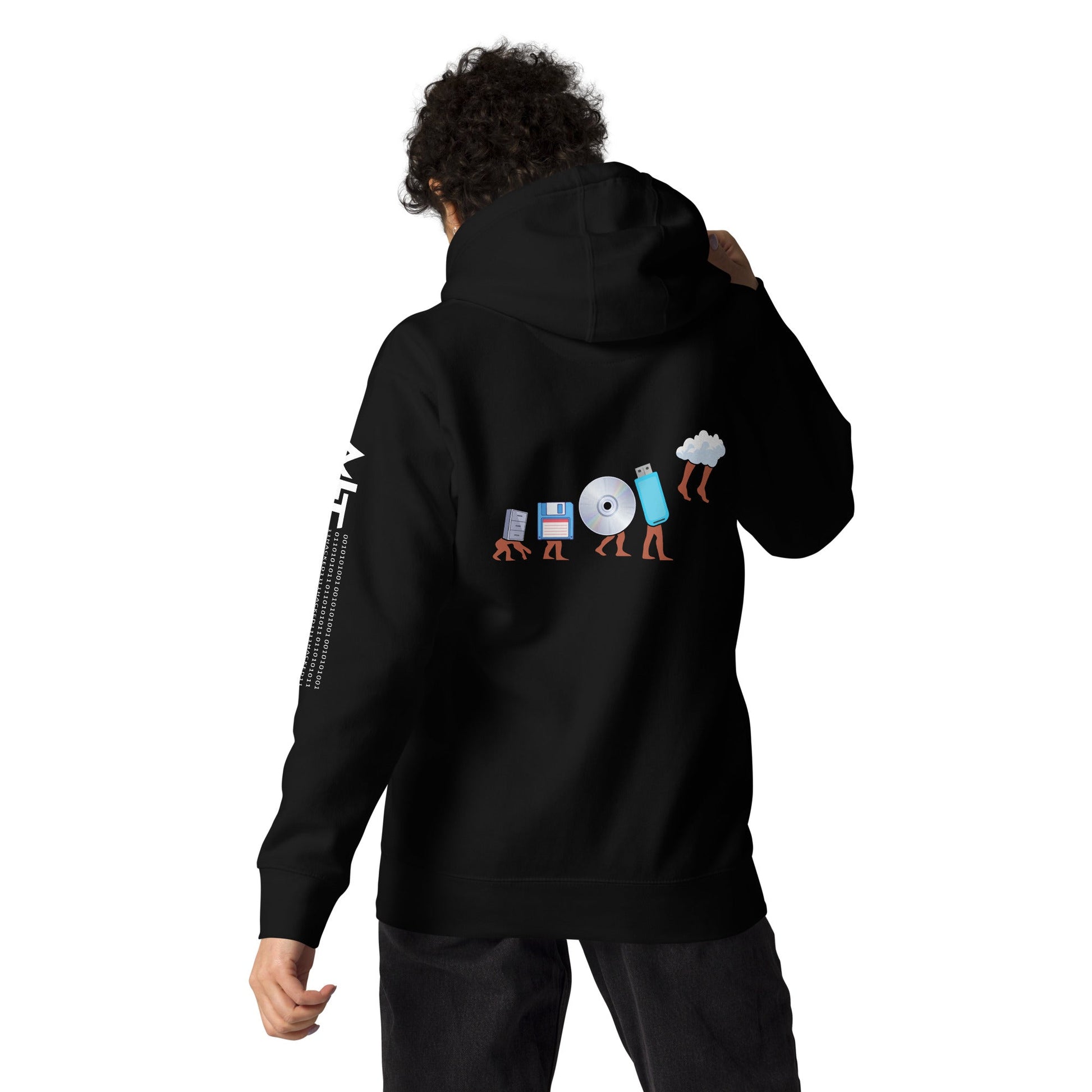 Funny Geek Programmer Nerd - Unisex Hoodie ( Back Print ) by DarkByteGear