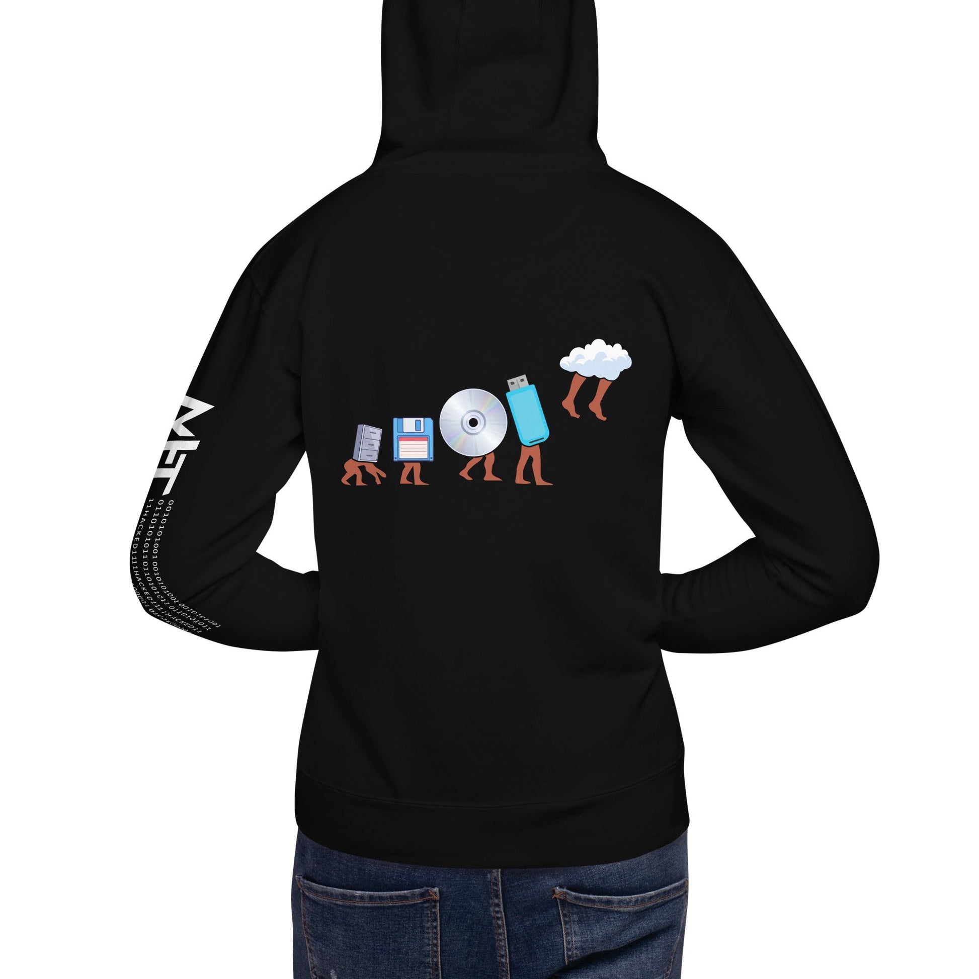 Funny Geek Programmer Nerd - Unisex Hoodie ( Back Print ) by DarkByteGear