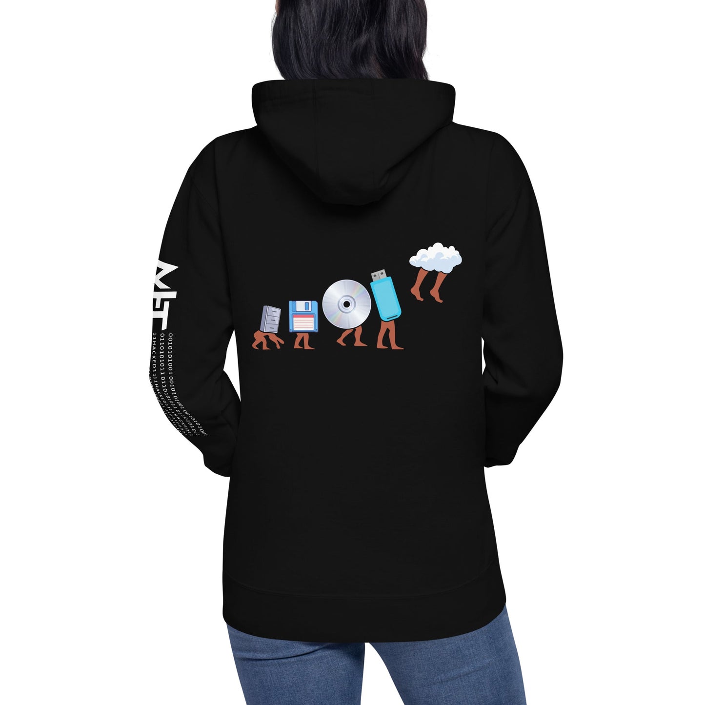 Funny Geek Programmer Nerd - Unisex Hoodie ( Back Print ) by DarkByteGear