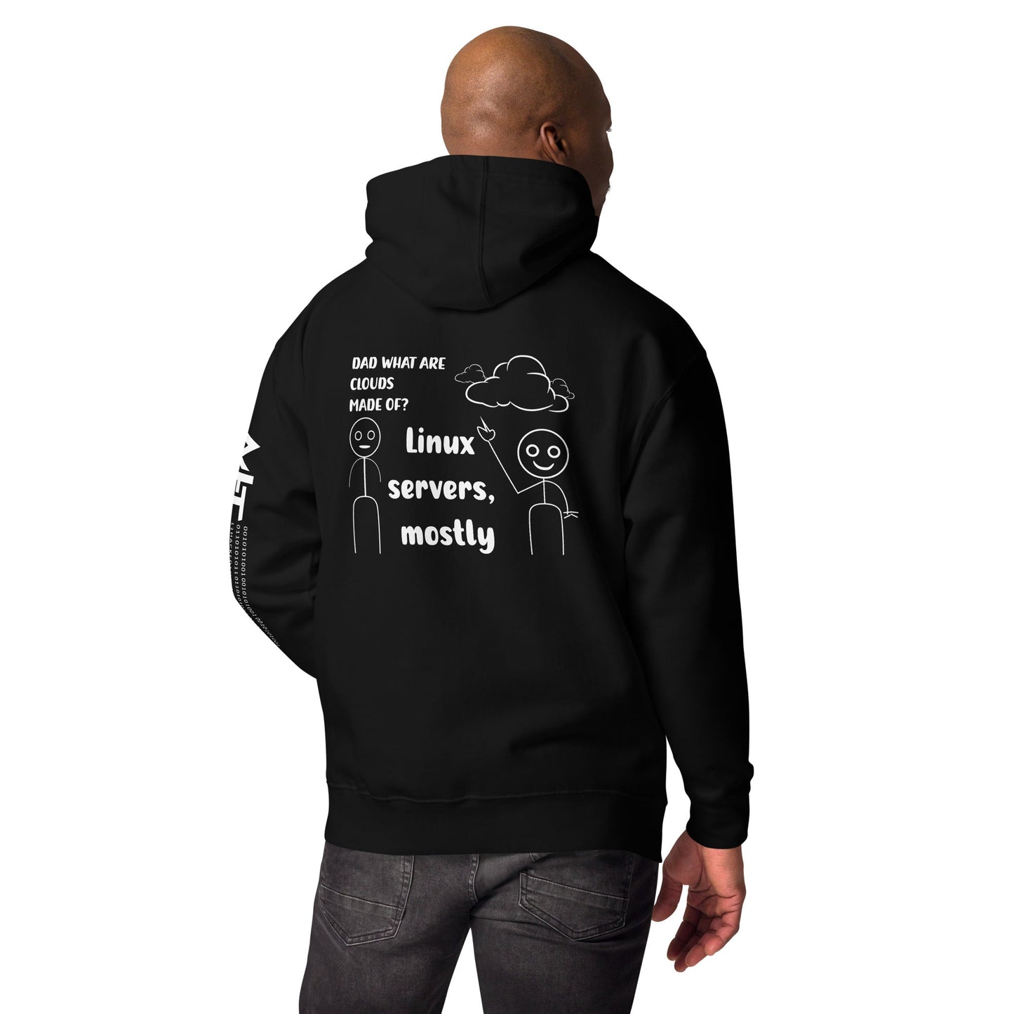 Dad, What are clouds made of - Unisex Hoodie ( Back Print ) by DarkByteGear