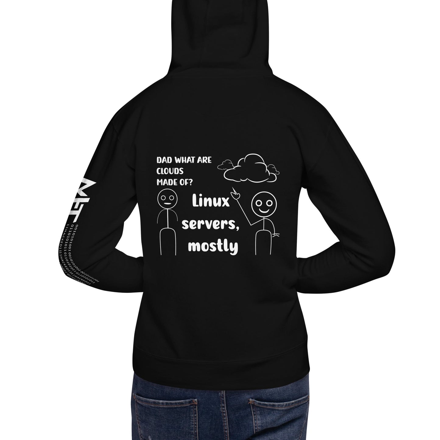 Dad, What are clouds made of - Unisex Hoodie ( Back Print ) by DarkByteGear