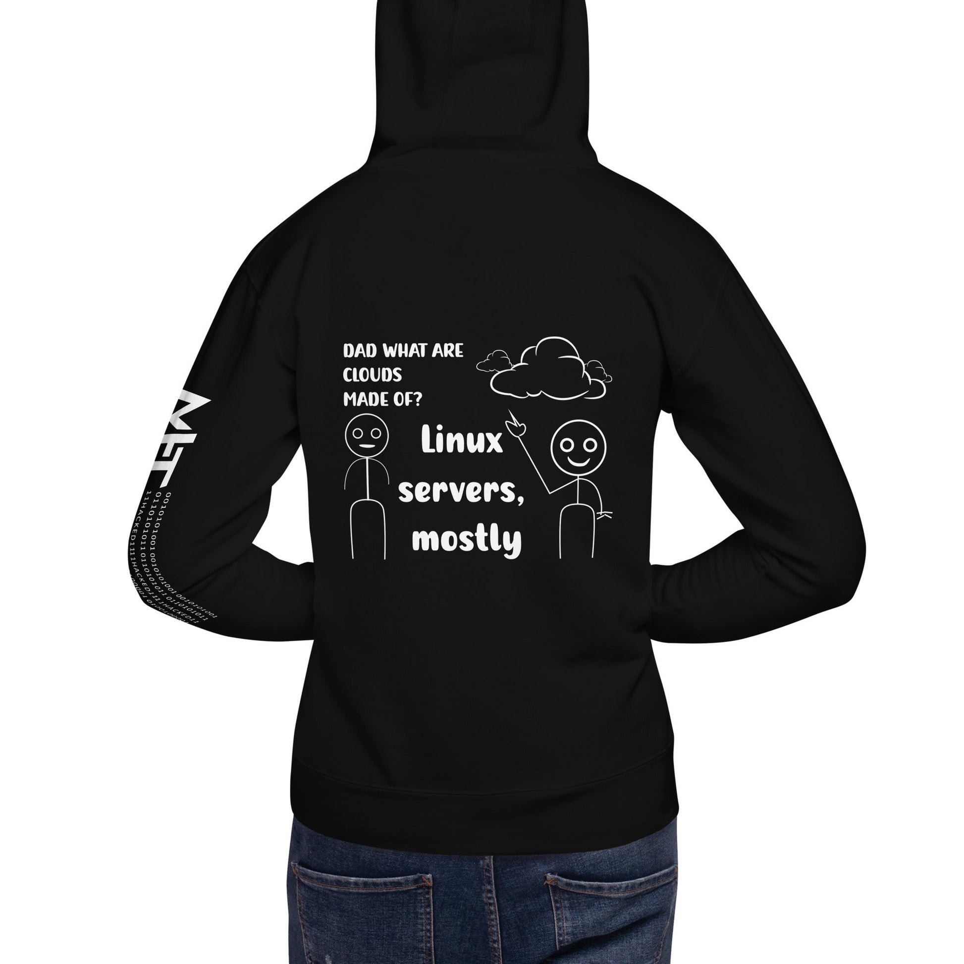 Dad, What are clouds made of - Unisex Hoodie ( Back Print ) by DarkByteGear