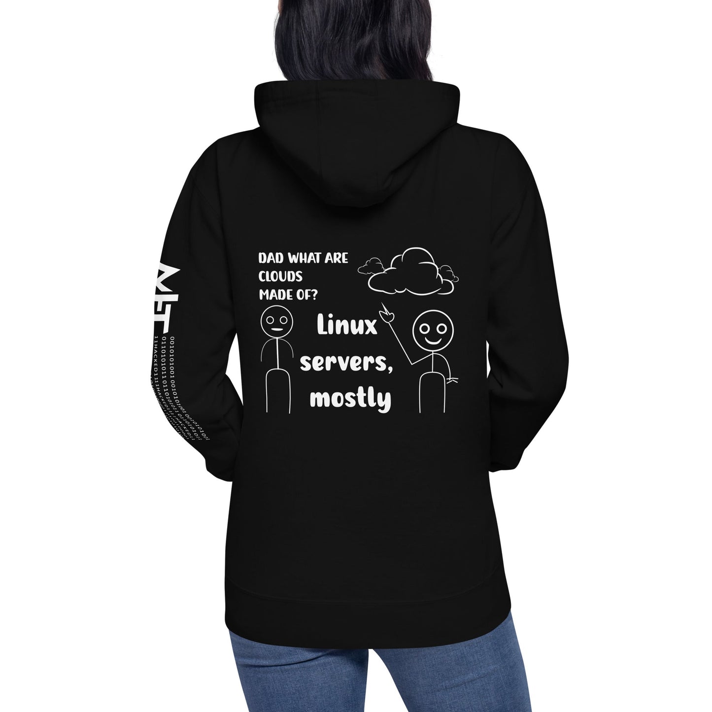 Dad, What are clouds made of - Unisex Hoodie ( Back Print ) by DarkByteGear