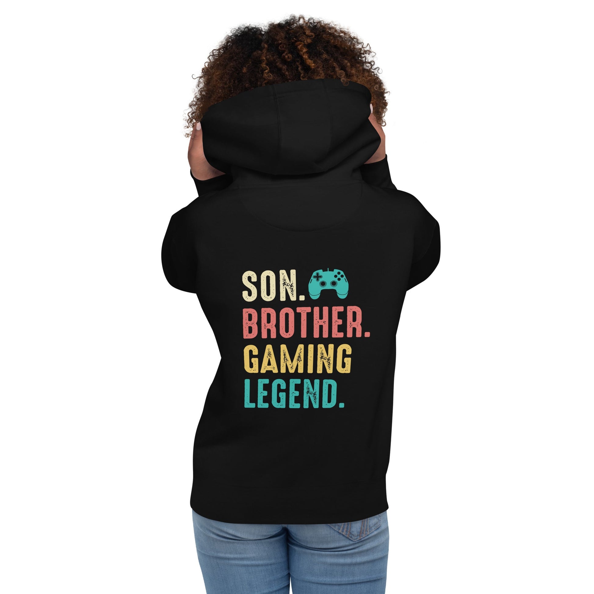 Son Brother Gaming Legend - Unisex Hoodie ( Back Print ) by DarkByteGear