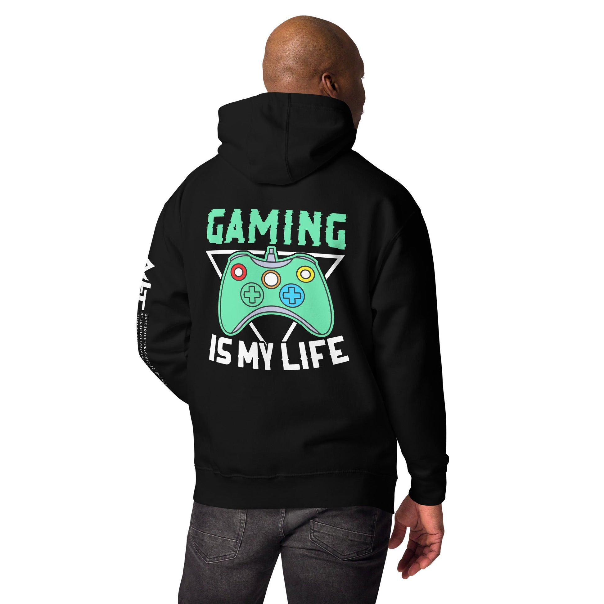Gaming Is My Life - Unisex Hoodie (Back print) by DarkByteGear