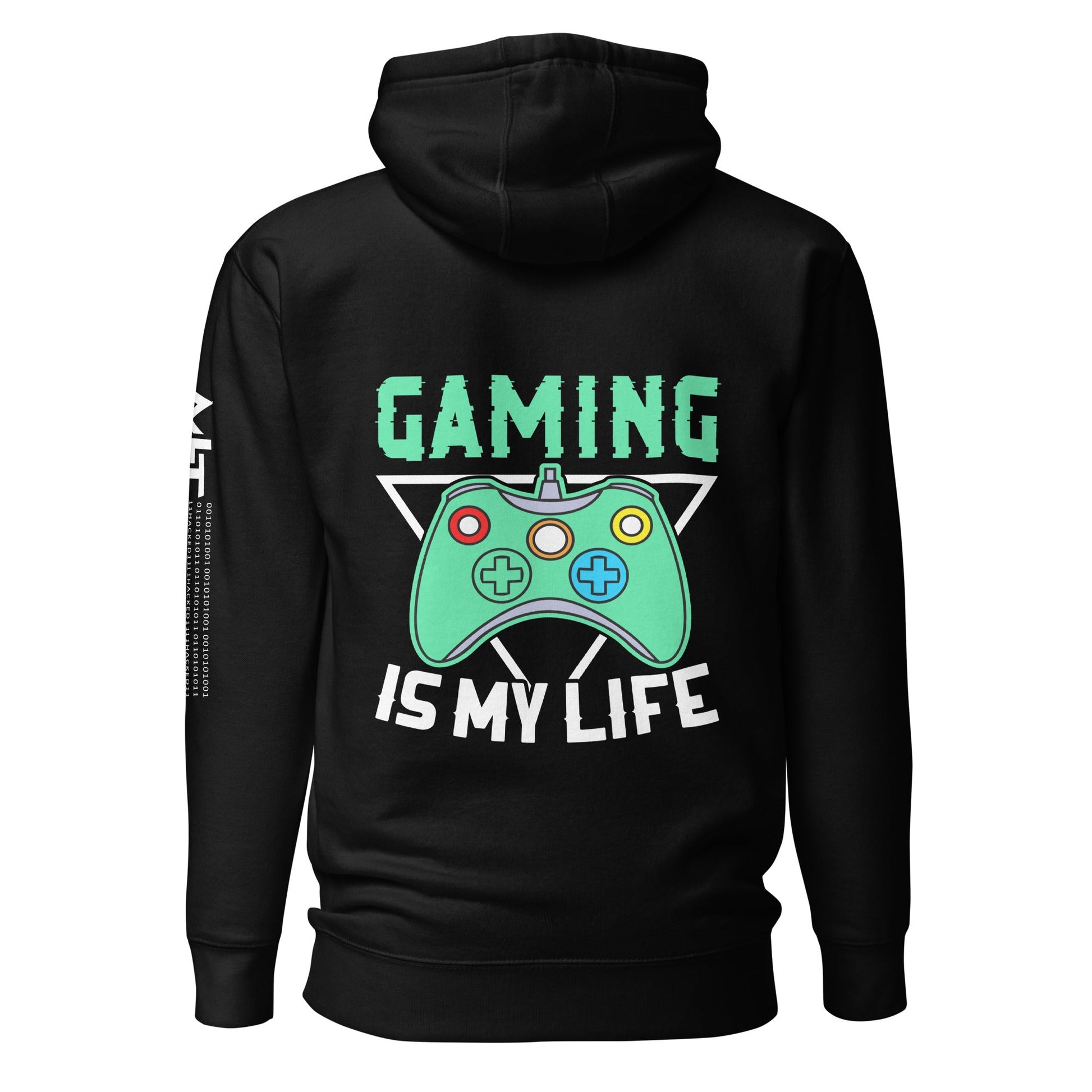 Gaming Is My Life - Unisex Hoodie (Back print) by DarkByteGear